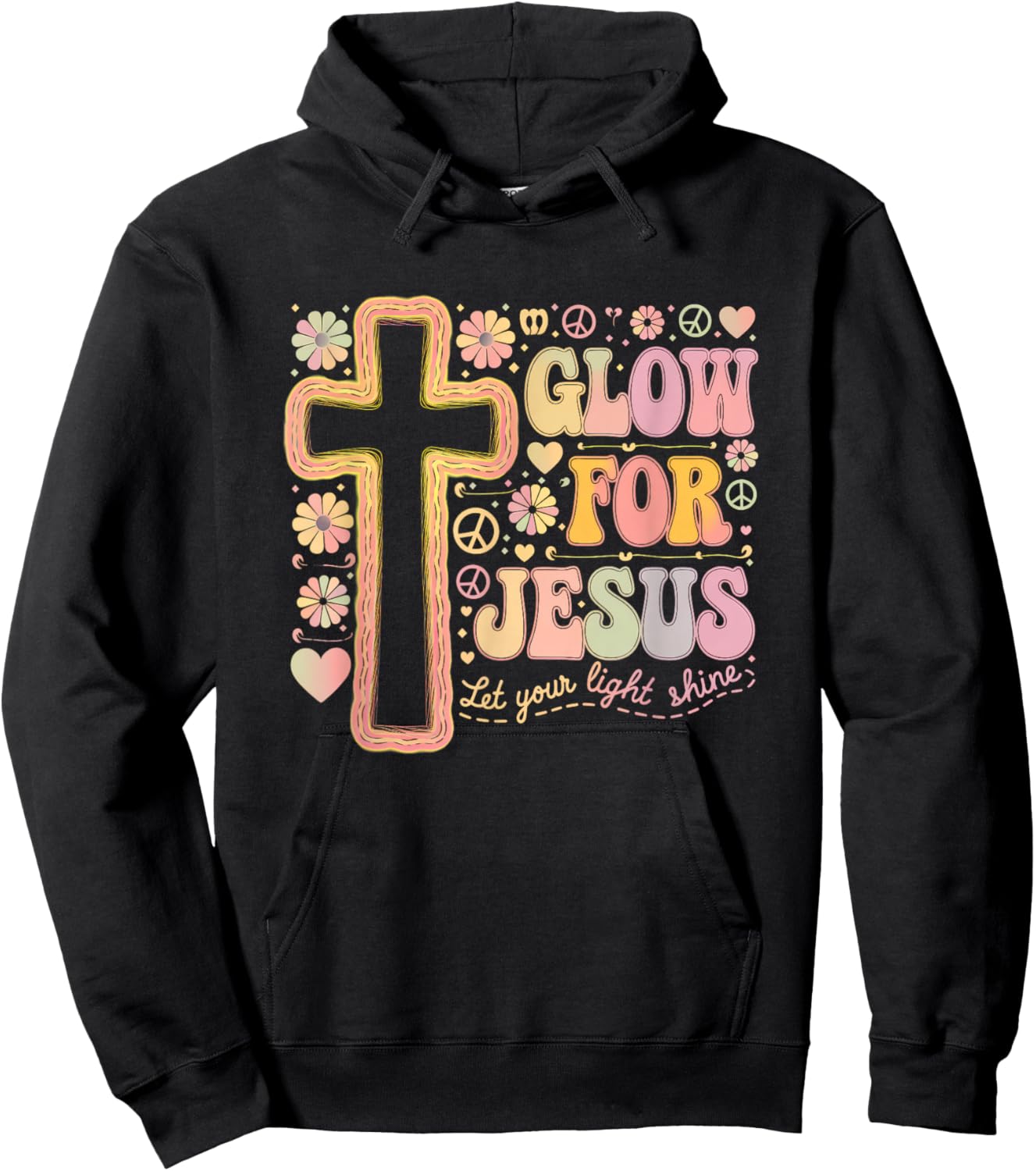 Glow for Jesus Christian Faith Lion God Christianity Hoodie - Hoodie | Black