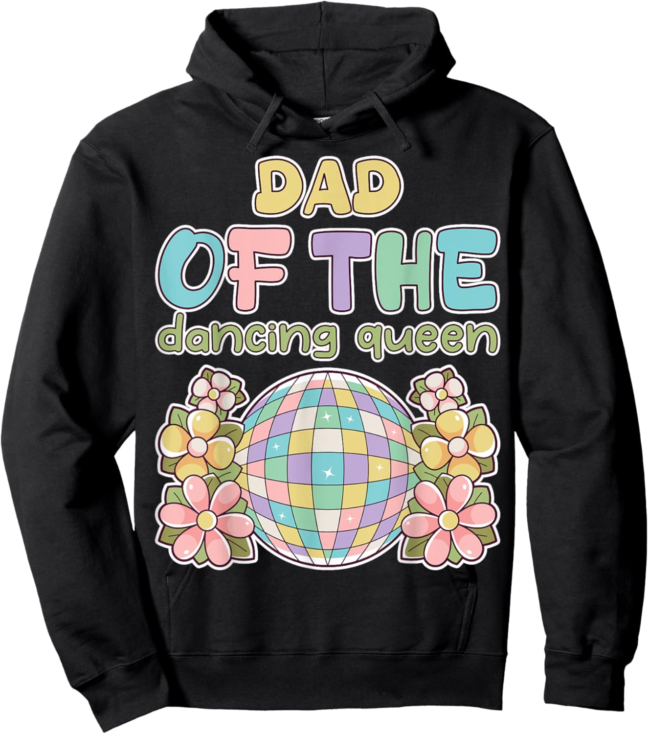 Dad of the Dance Queen Retro 17th Birthday Family Party Hoodie - Hoodie | Black