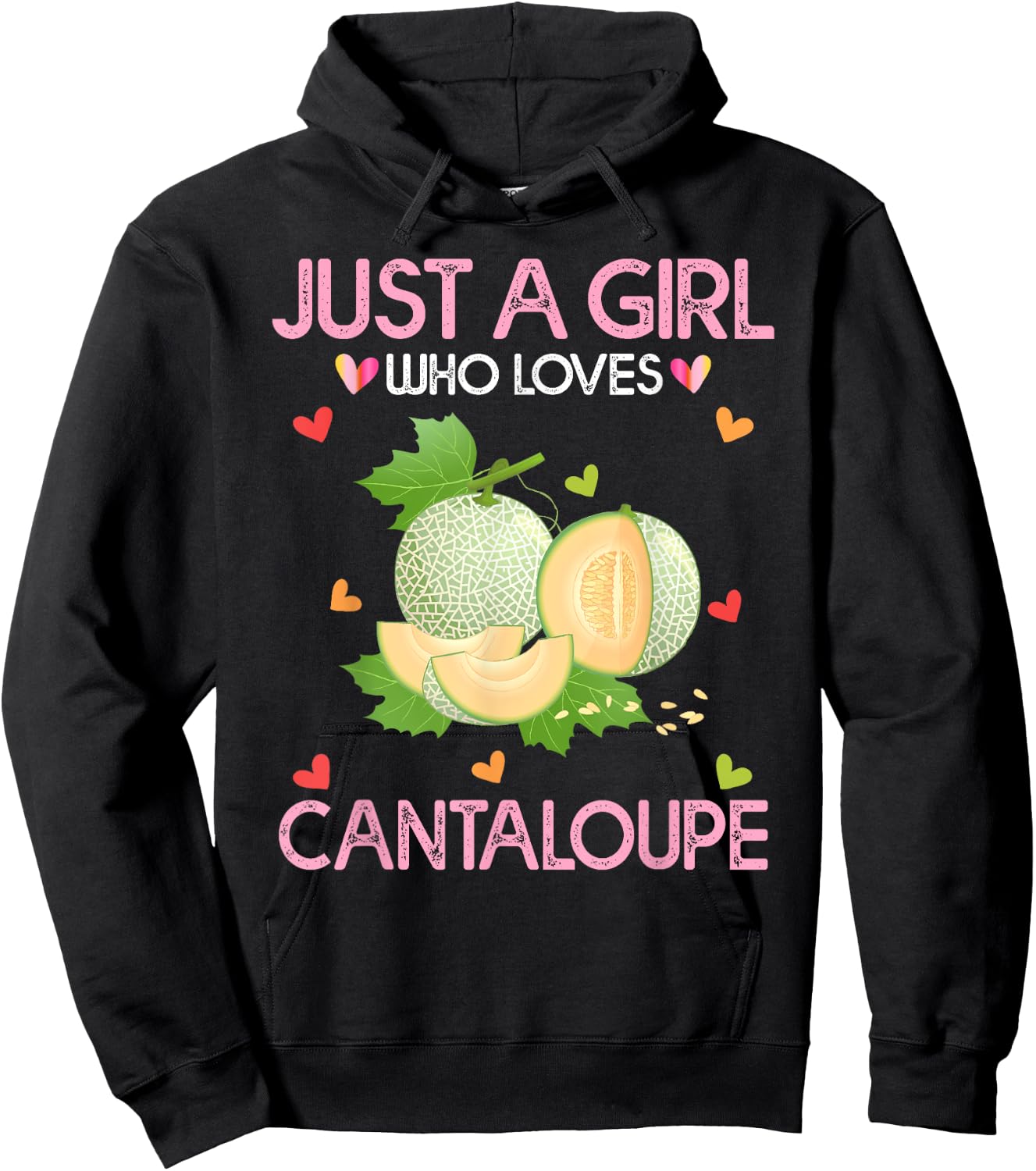 Cantaloupe Lover Women Gift Just A Girl Who Loves Cantaloupe Hoodie - Hoodie | Black