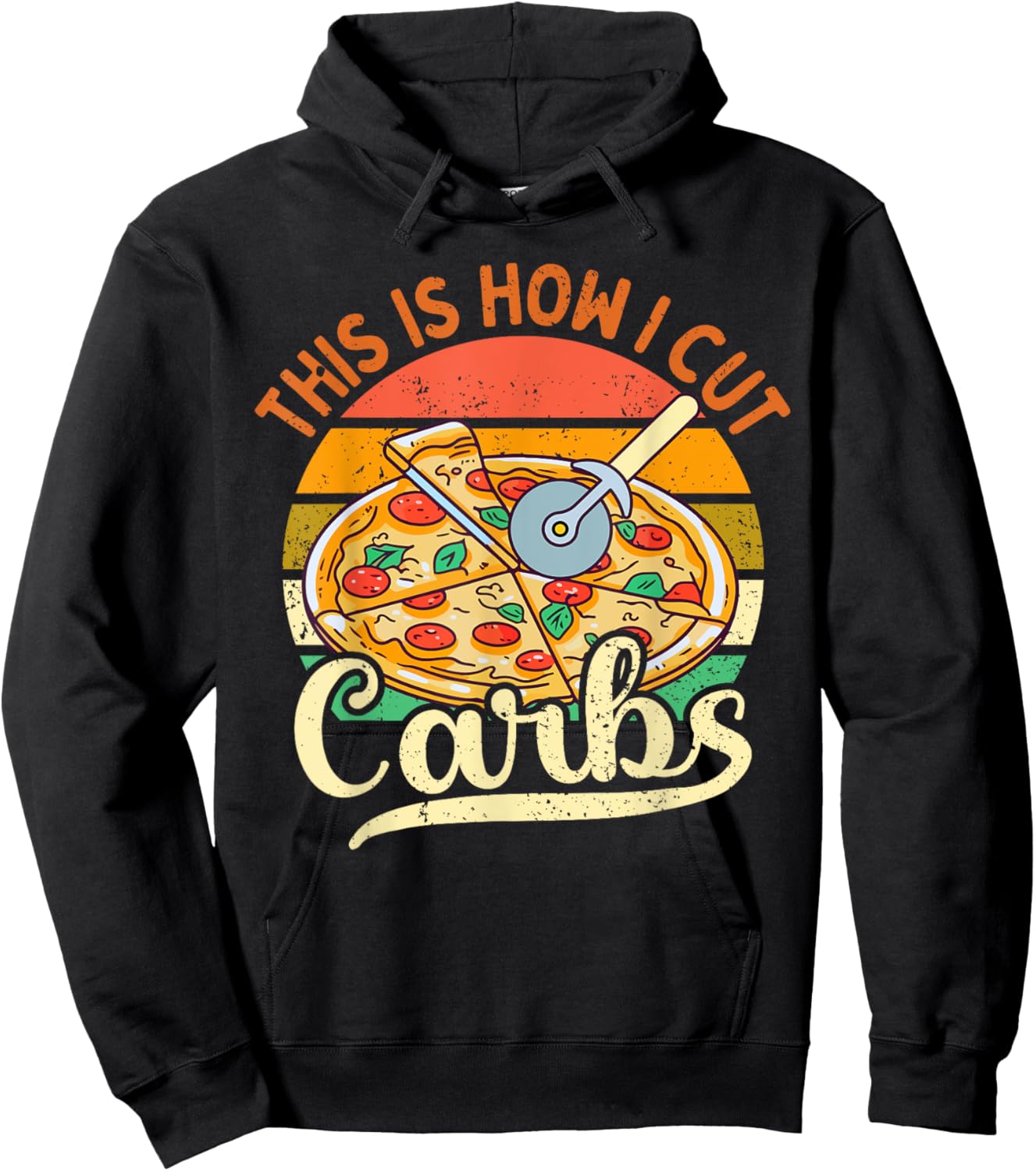 Gym This Is How I Cut Carbs Funny Carbs and Pizza Lovers Hoodie - Hoodie | Black