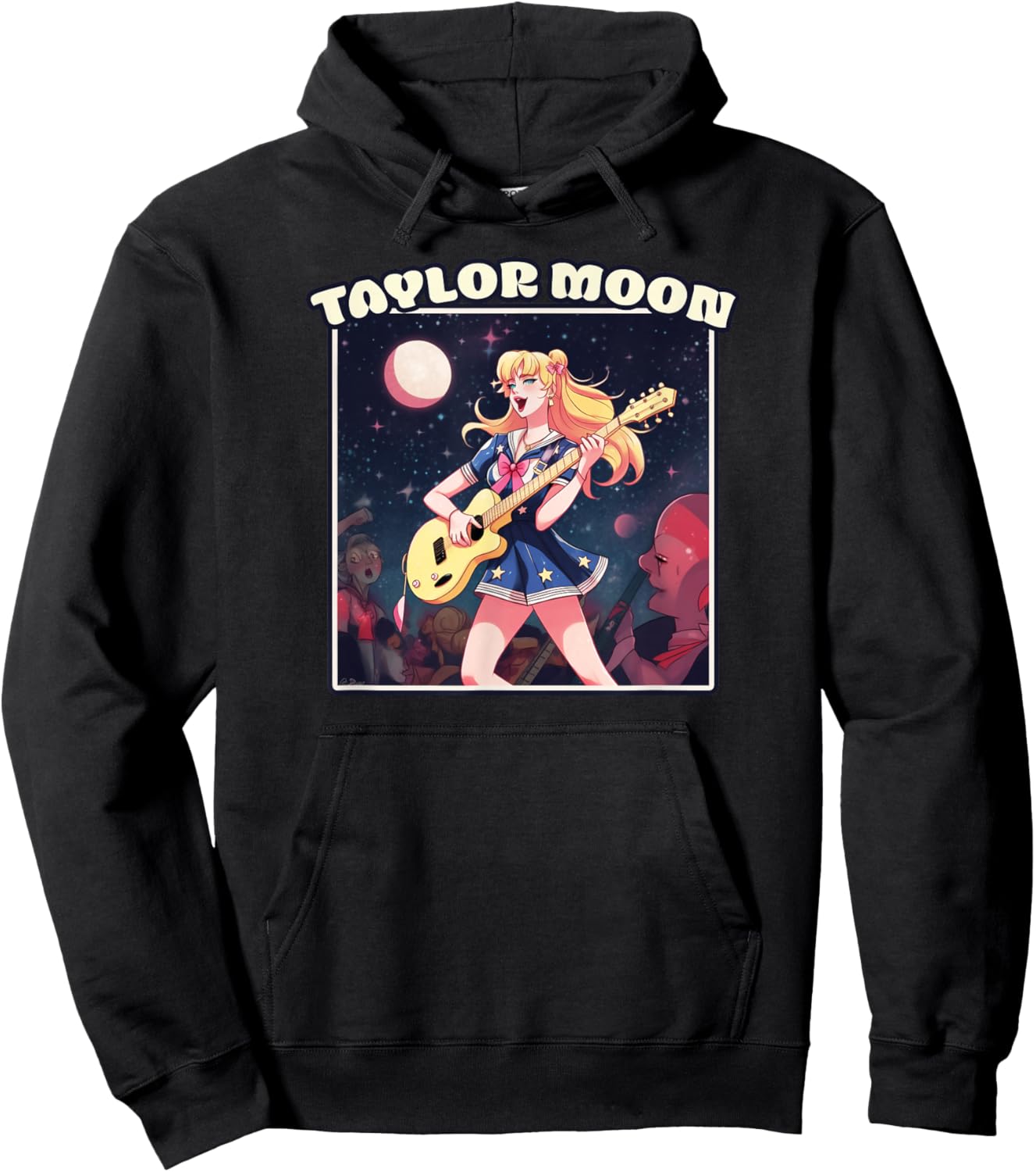 Awesome Taylor Moon | Parody | Rockstar Anime Hoodie - Hoodie | Black
