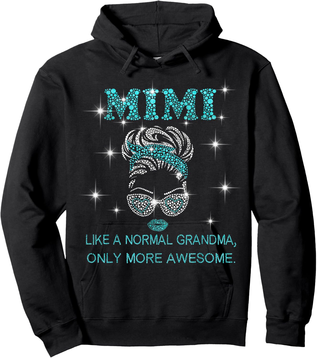 Mimi like a normal Grandma only more Awesome, Love Mimi Hoodie - Hoodie | Black