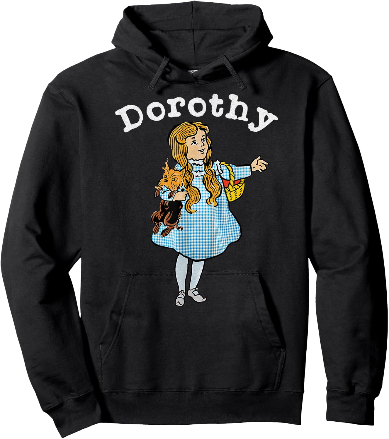 Vintage Fairytale Dorothy Toto-Cute Wizard of OZ Dorothy Hoodie - Hoodie | Black