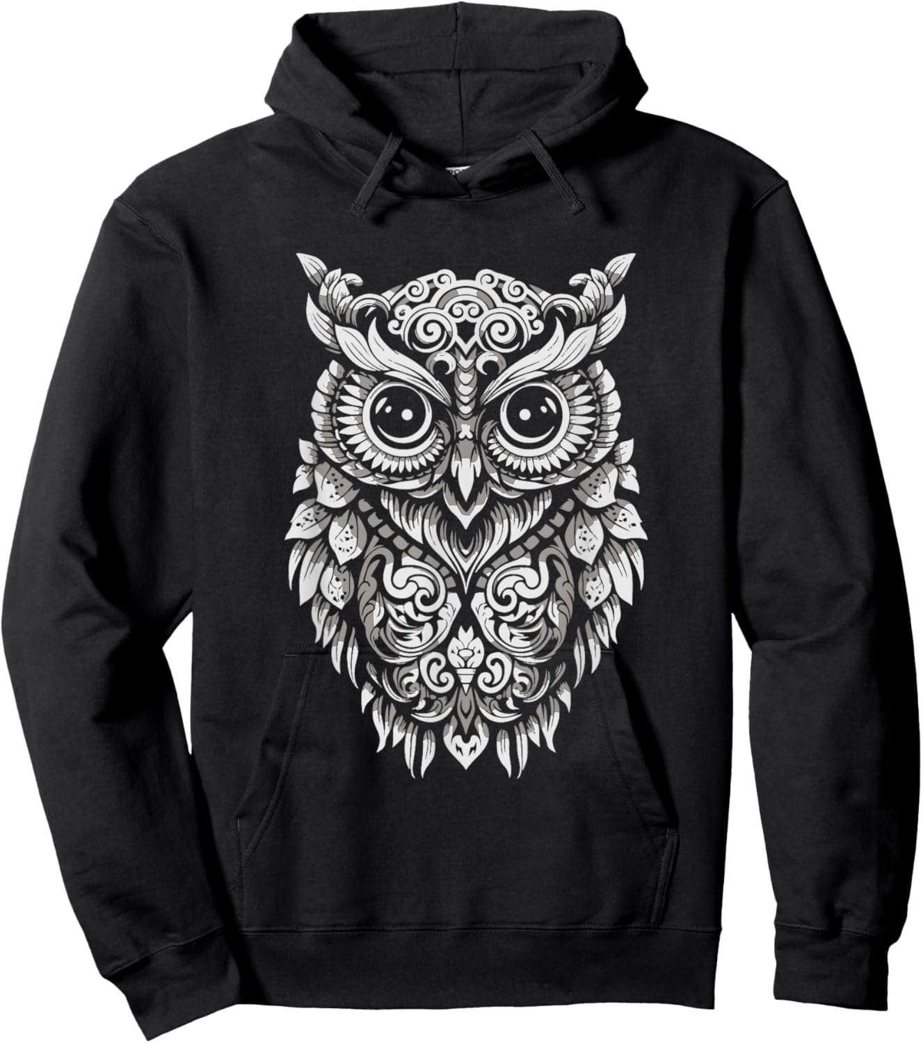 Owl Mandala Graphic Women Men girls Boys Hoodie - Hoodie | Black