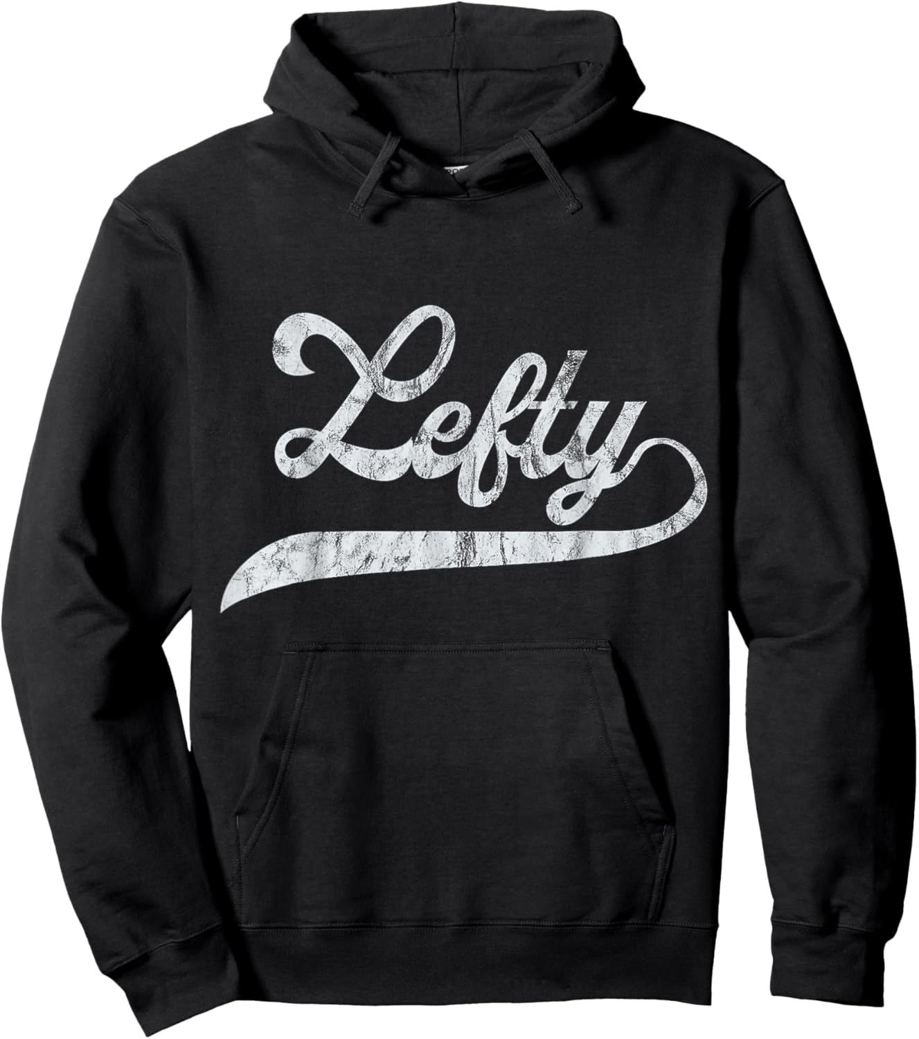 Lefty Left Handed Pride Southpaw Softball Script Hoodie - Hoodie | Black