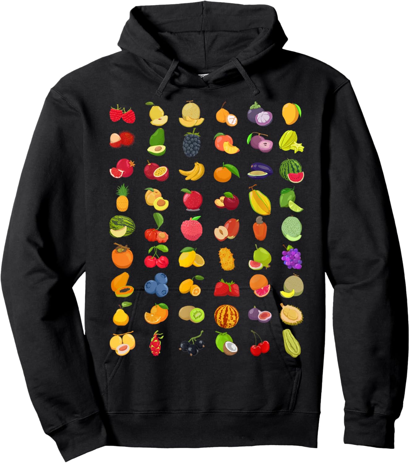 Many Different Fruits Hoodie - Hoodie | Black