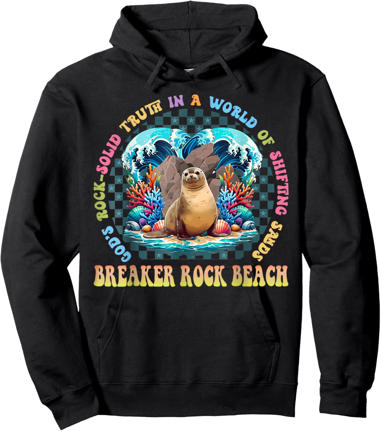 Breaker Rock Beach VBS 2024 Gods Rock Solid Truth In A World Men Women Kids Hoodie - Hoodie | Black