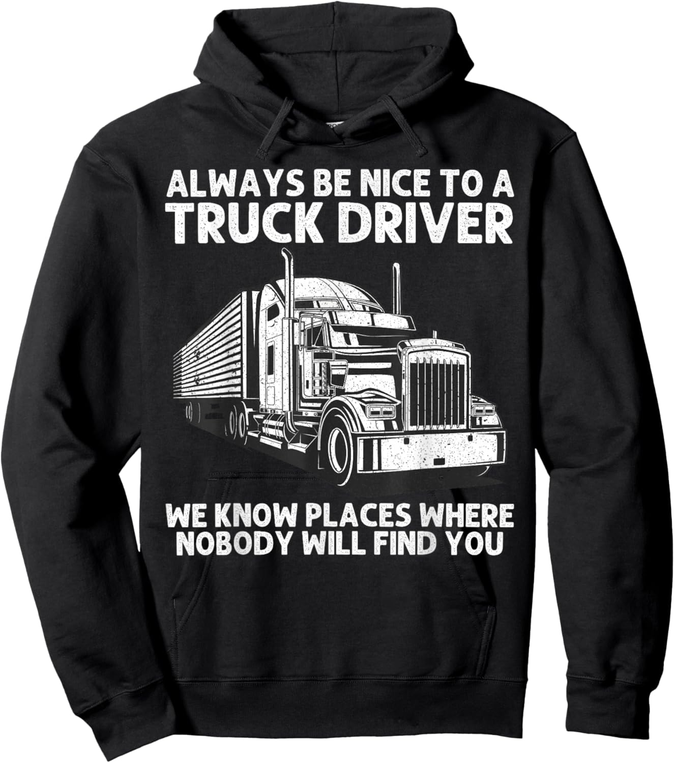 Best Truck Driver Art Dad Women Trucking CDL Trucker Hoodie - Hoodie | Black