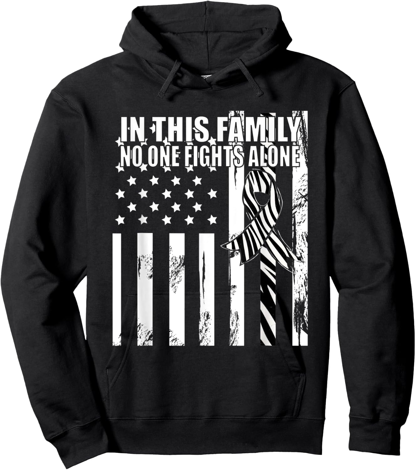 Ehlers Danlos Syndrome Hypermobility Ribbon. Hoodie - Hoodie | Black