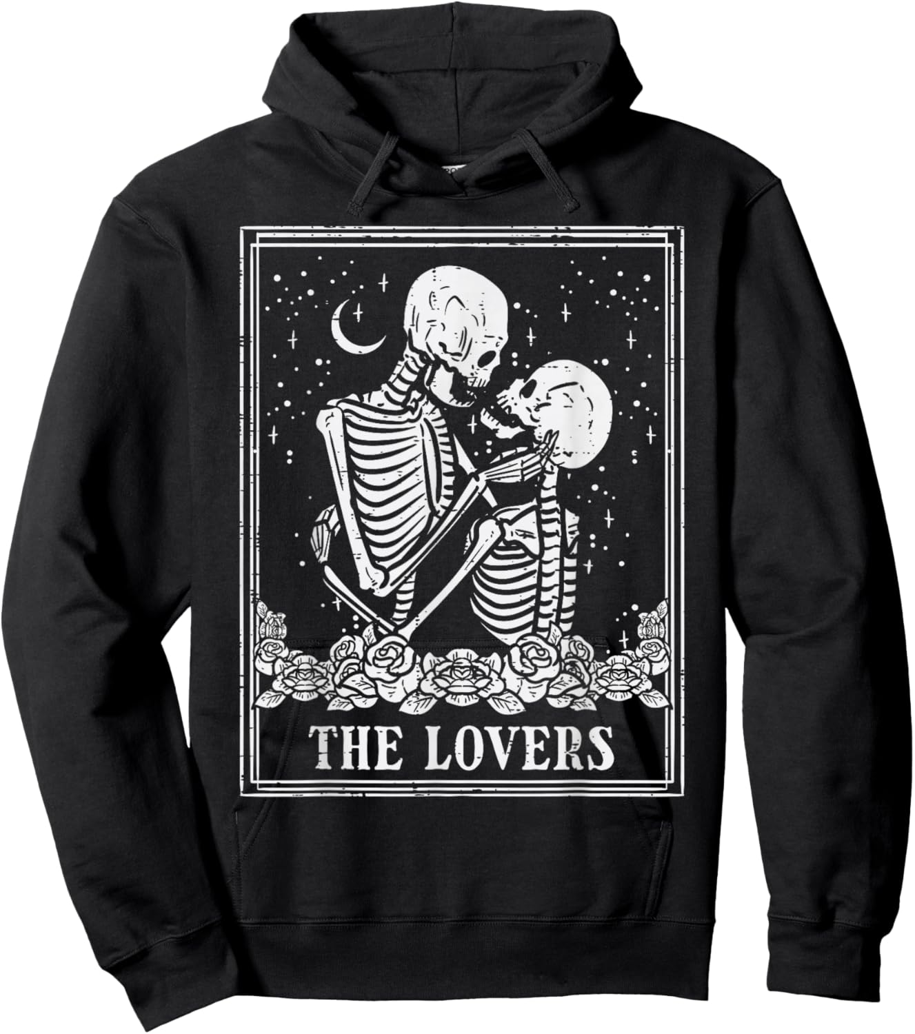 Halloween Skeleton Tarot The Lovers Couple Costume Men Women Hoodie - Hoodie | Black