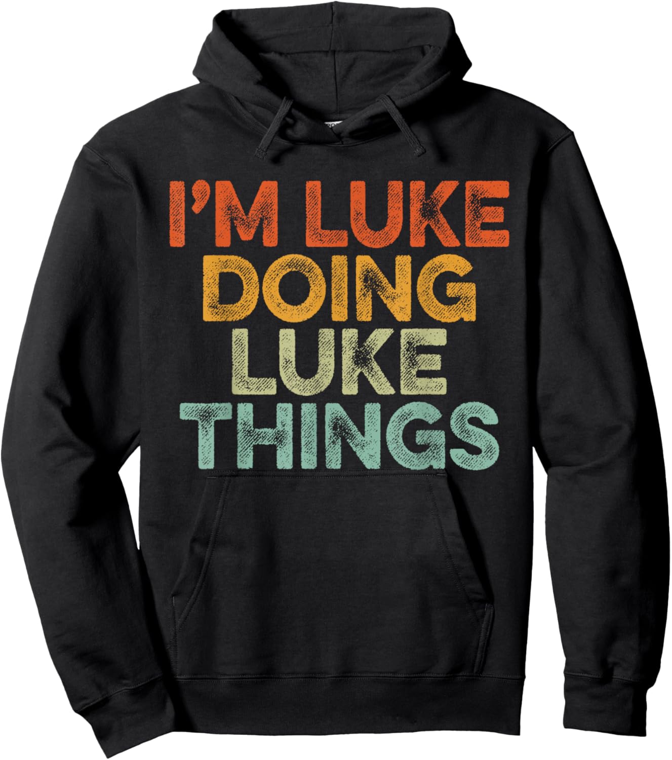 I'm LUKE Doing LUKE Things Shirt Vintage Funny Christmas Hoodie - Hoodie | Black