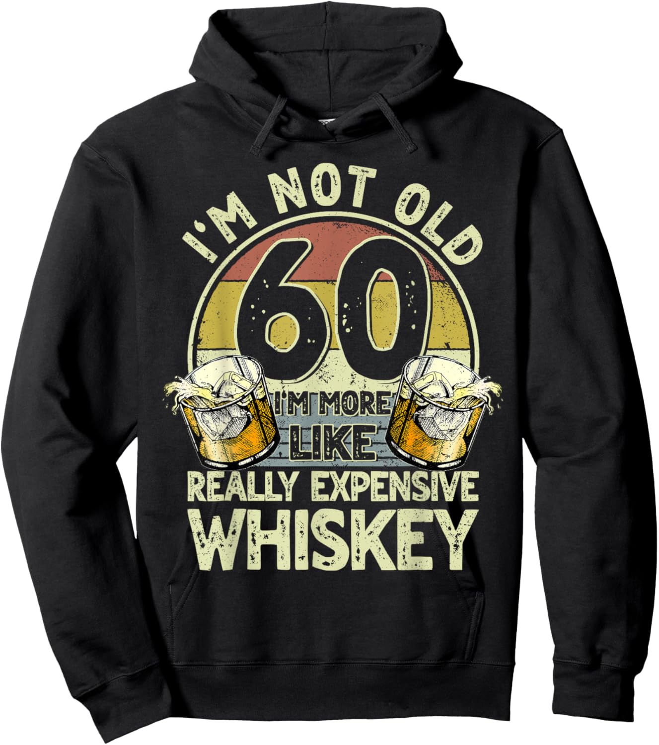 60 Years Old Bourbon Whiskey 60th Birthday Whiskey Men Hoodie - Hoodie | Black