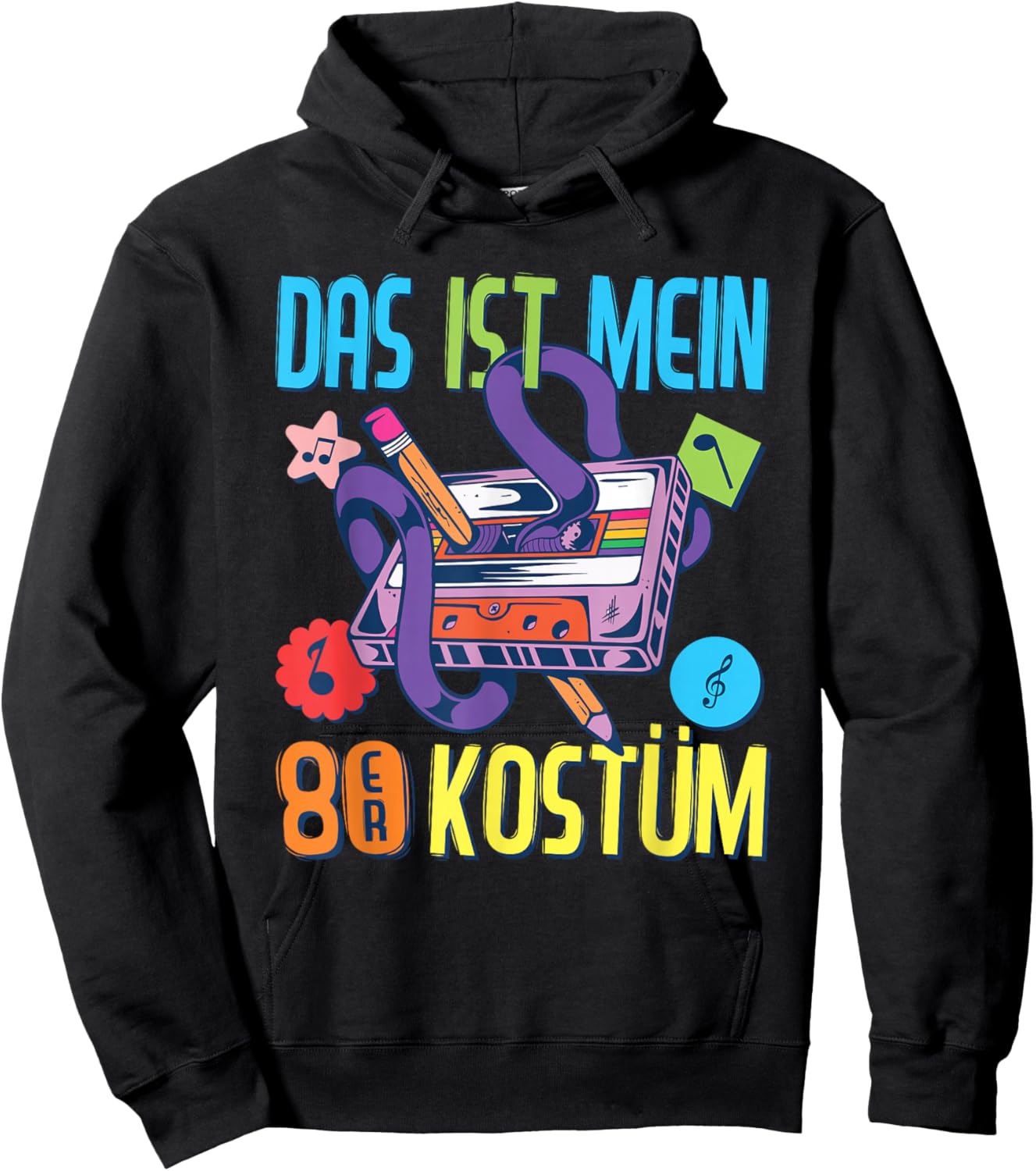 Das ist Mein 80er Kostüm 80er Jahre Outfit Damen Herren 1980 Hoodie - Hoodie | Black