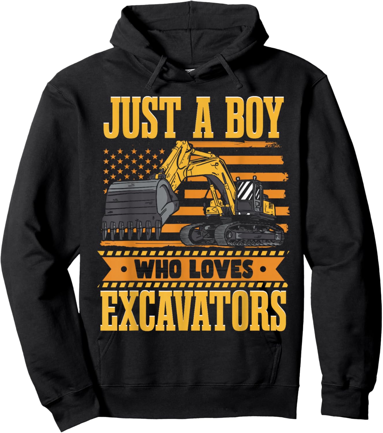 Just A Boy Who Loves Excavators Hoodie - Hoodie | Black