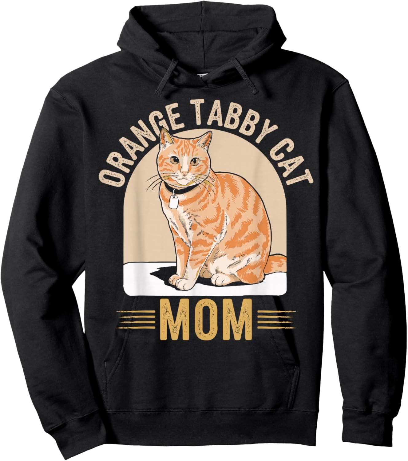 Tabby Cat Orange Cat Mom Hoodie - Hoodie | Black