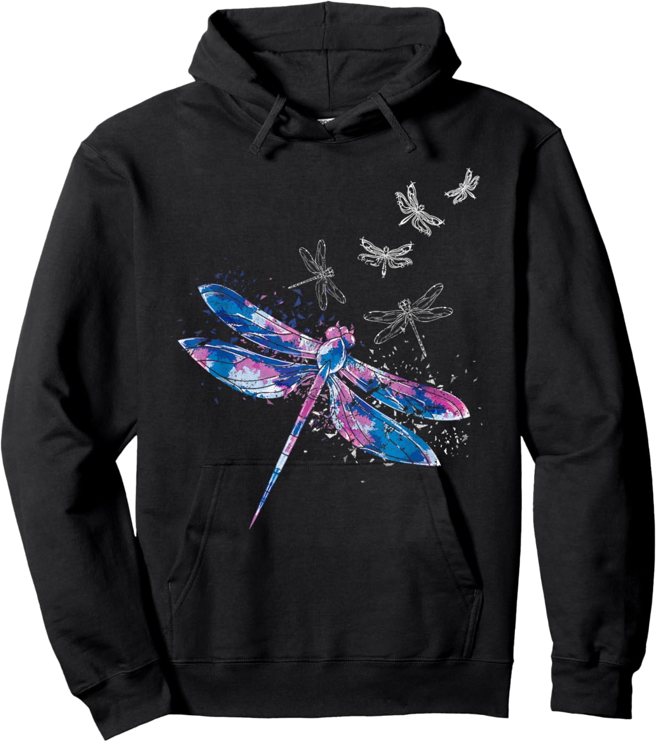 Wildlife Animal Insect Nature Girls Women Gift Dragonfly Hoodie - Hoodie | Black