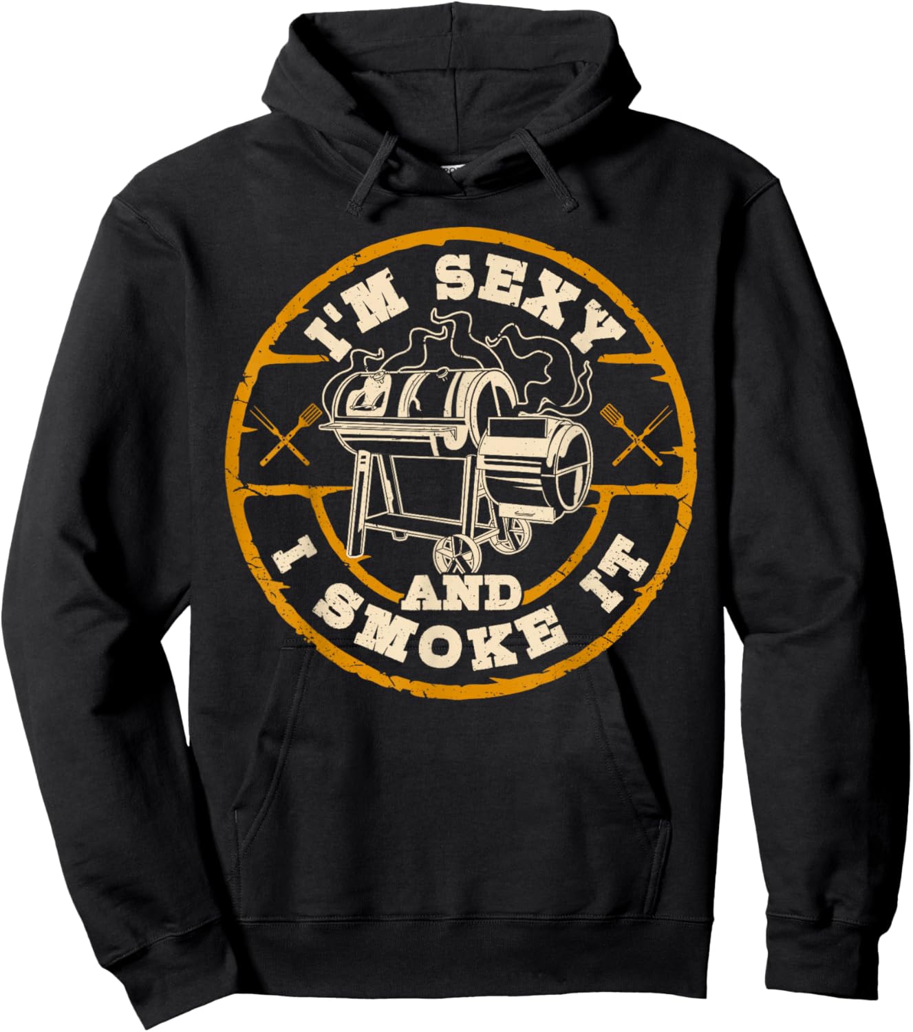 I'm Sexy and i Smoke it Funny Smoker BBQ Smoking Men Hoodie - Hoodie | Black