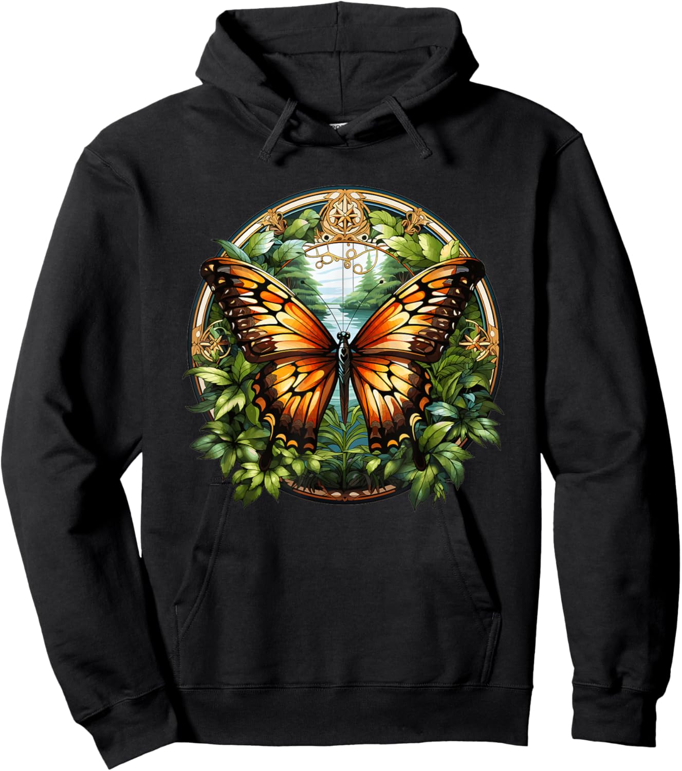Colorful Butterfly I Flower Butterfly Hoodie - Hoodie | Black