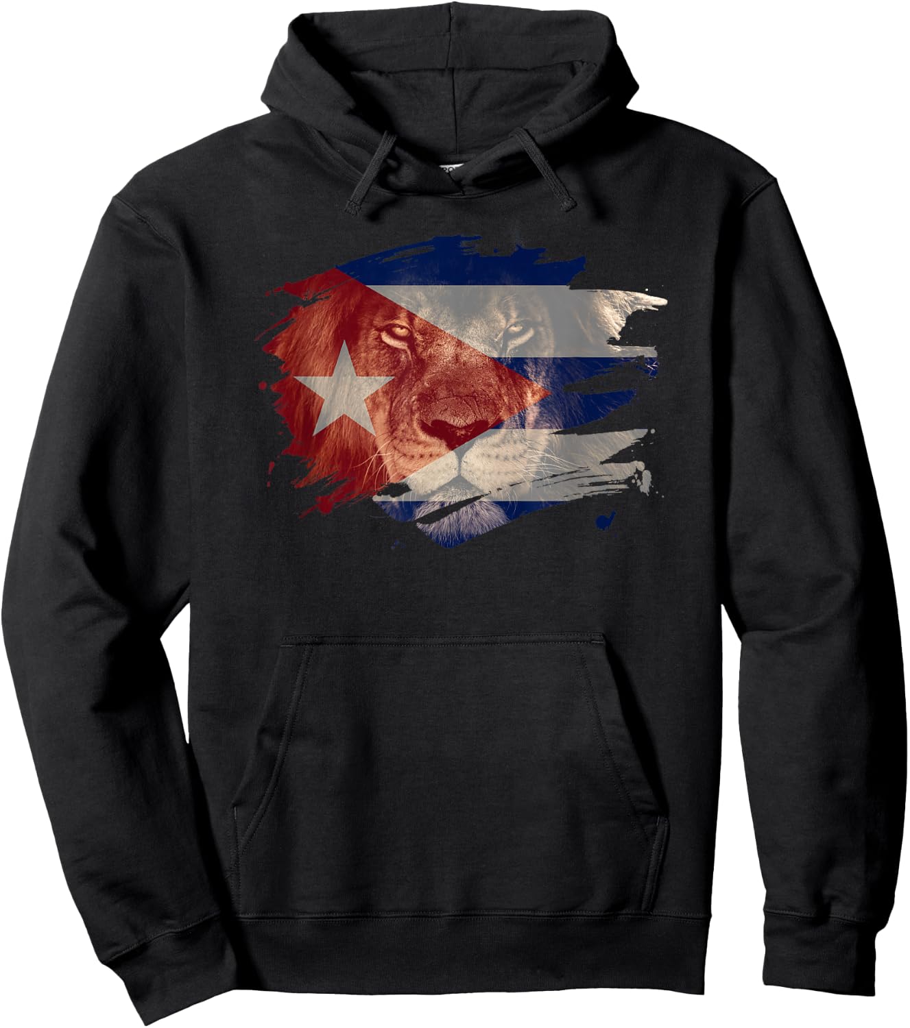 Cuba Flag and African Lion Picture - Cuban Pride Hoodie - Hoodie | Black