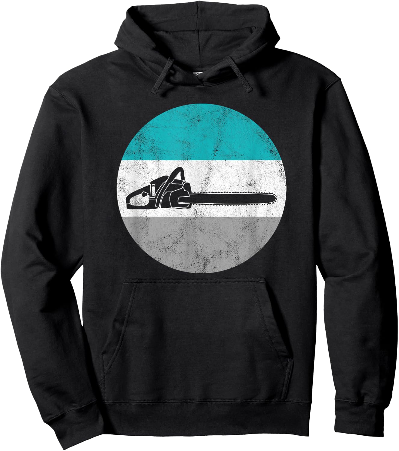 Chainsaw Retro Lumberjack Forestry Gift & Women Hoodie - Hoodie | Black