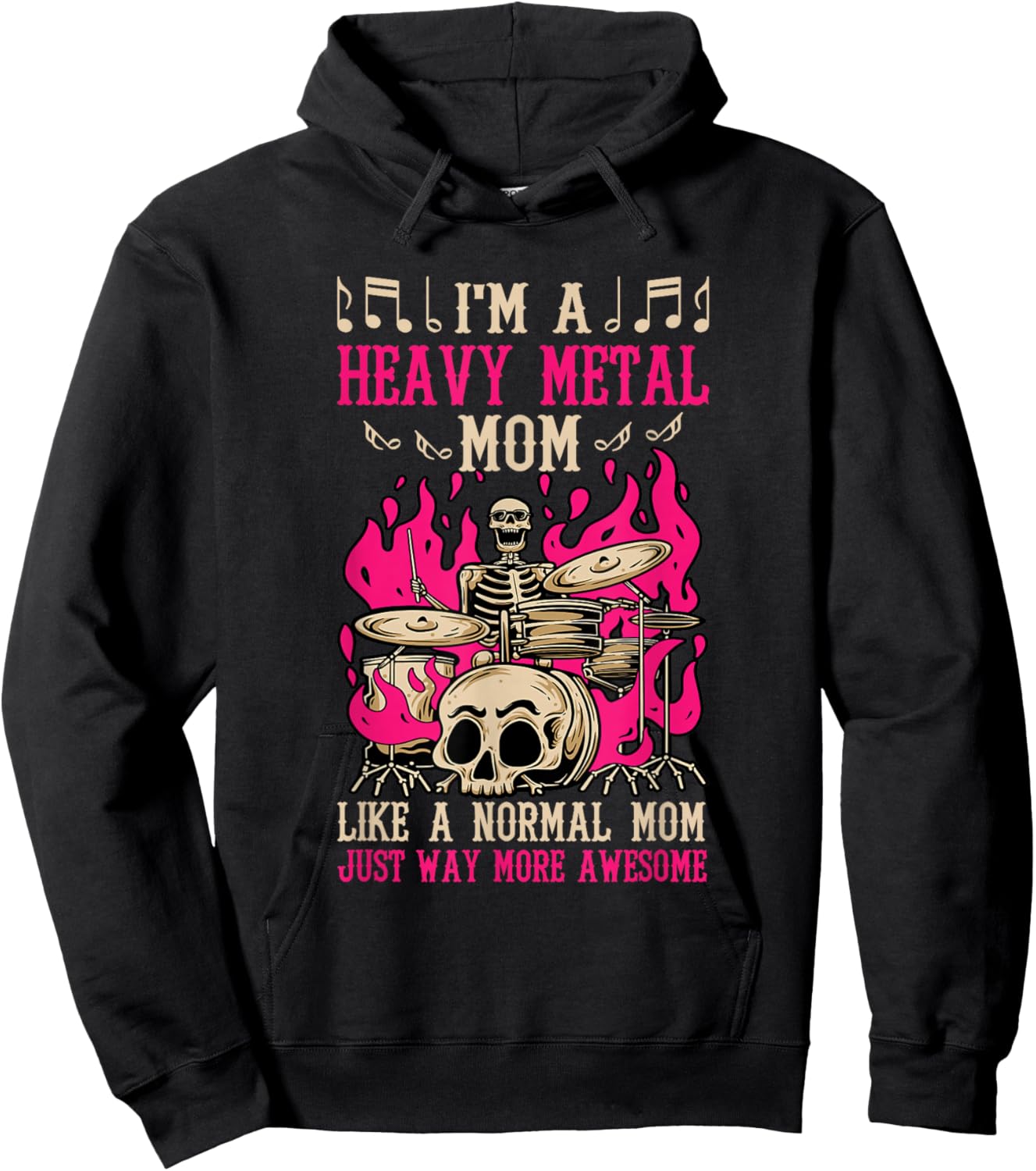 I'm A Heavy-metal Mom Hardrock Mother Hoodie - Hoodie | Black