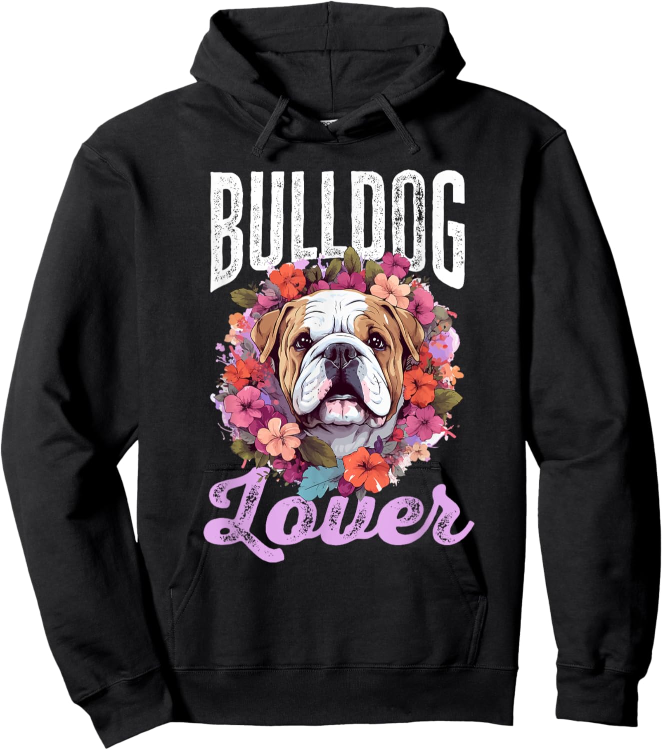British English Bulldog lover - Bulldog lover Women Kids Hoodie - Hoodie | Black