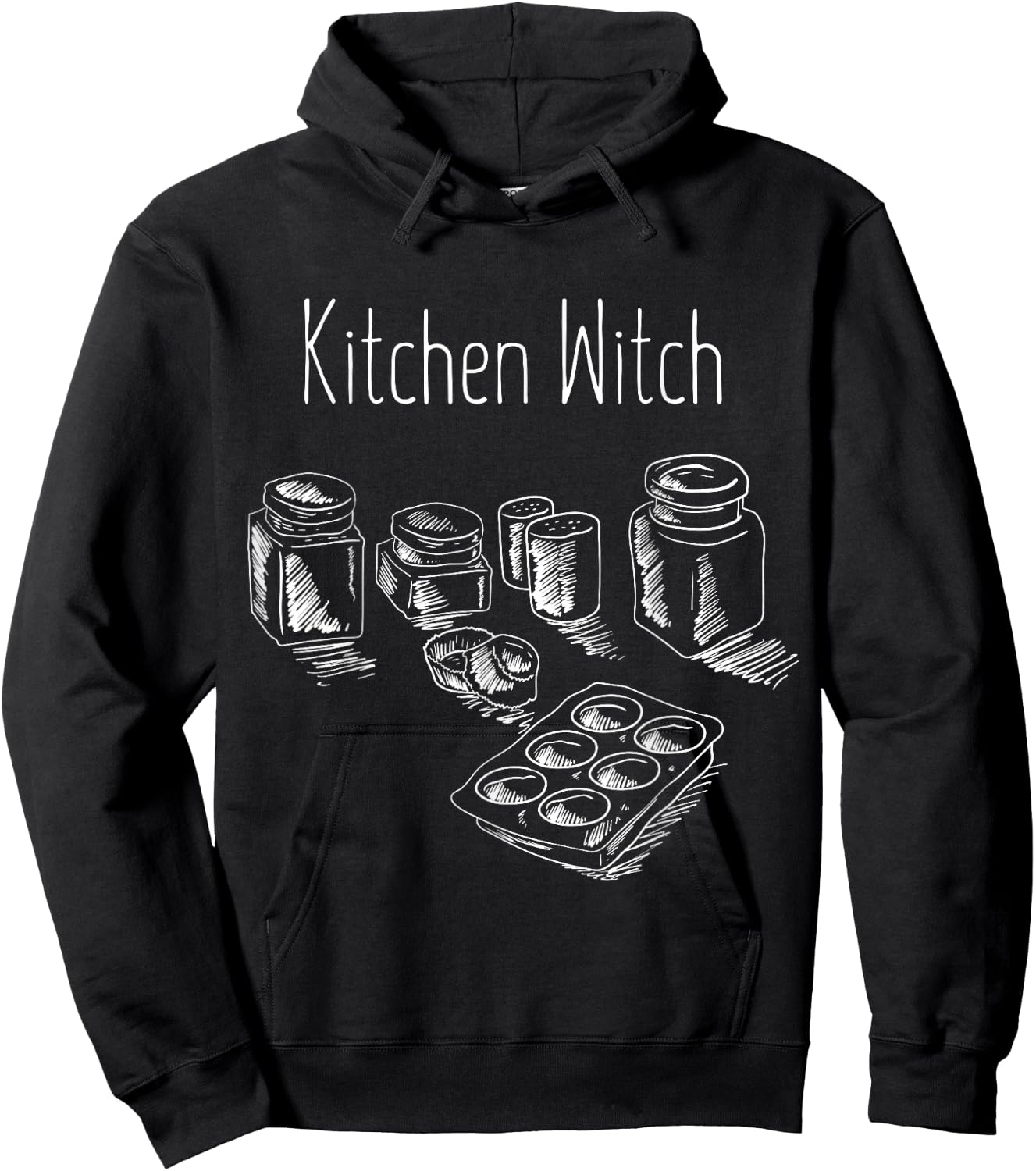 Funny Herbalist Kitchen Witch Halloween Cooking Chef Gift Hoodie - Hoodie | Black