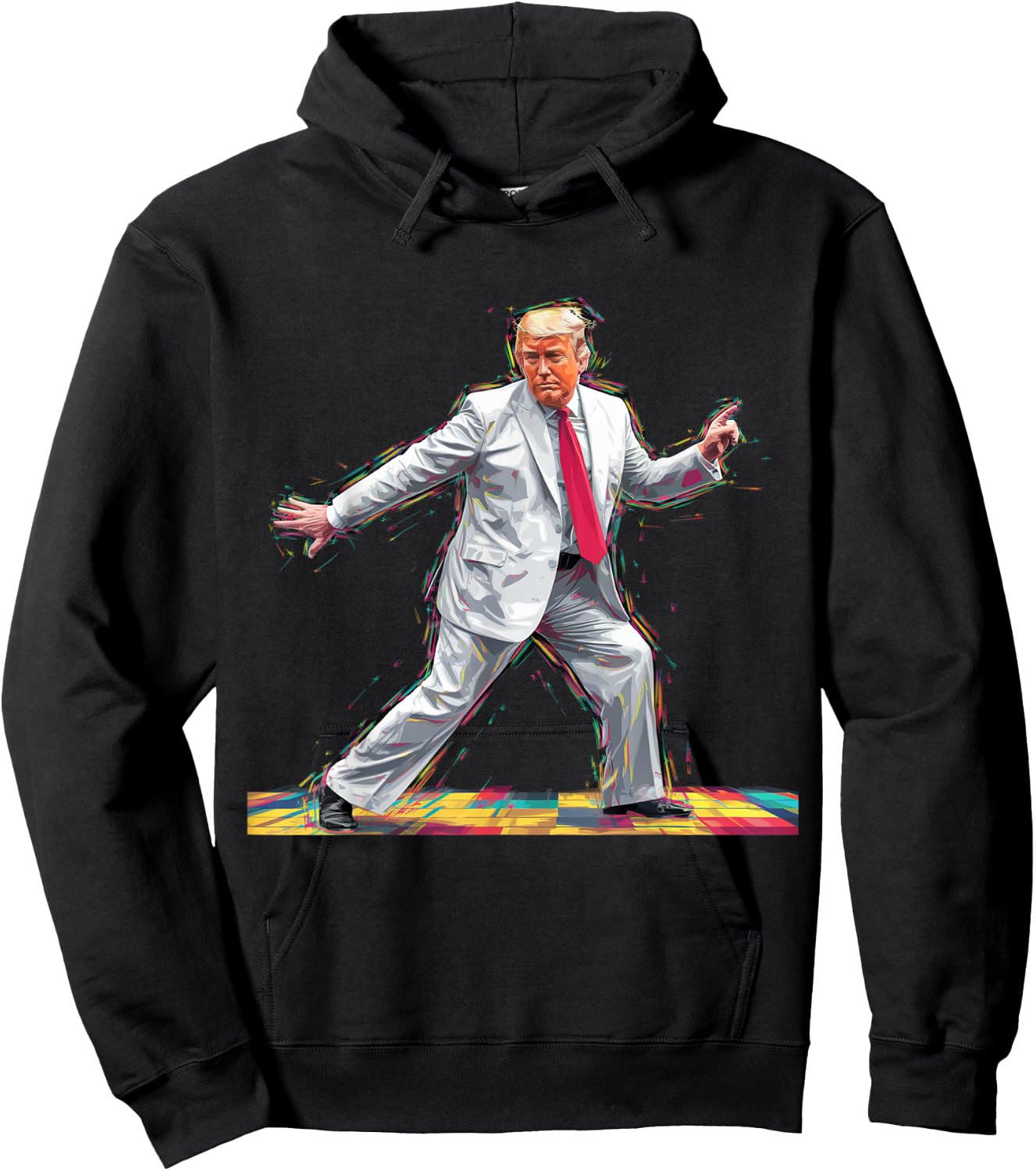 Funny Donald Trump Disco Dancing 60s 70s 80s President Hoodie - Hoodie | Black