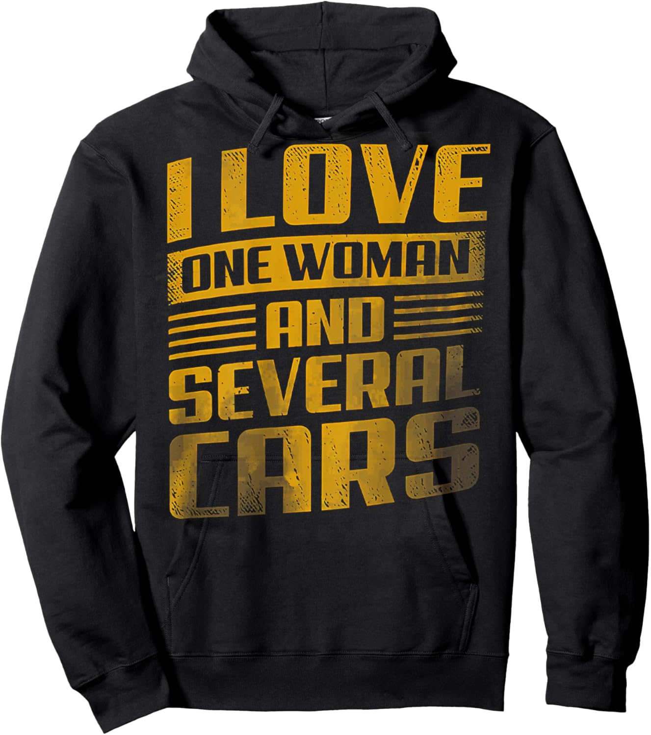 I Love One Woman And Several Cars (on back) Hoodie - Hoodie | Black