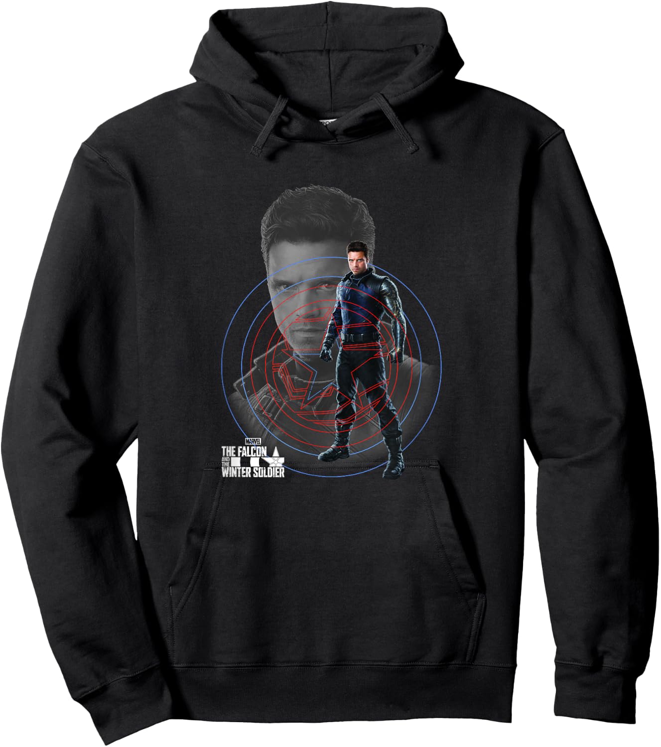 Marvel The Falcon And The Winter Soldier Bucky Collage Hoodie - Hoodie | Black