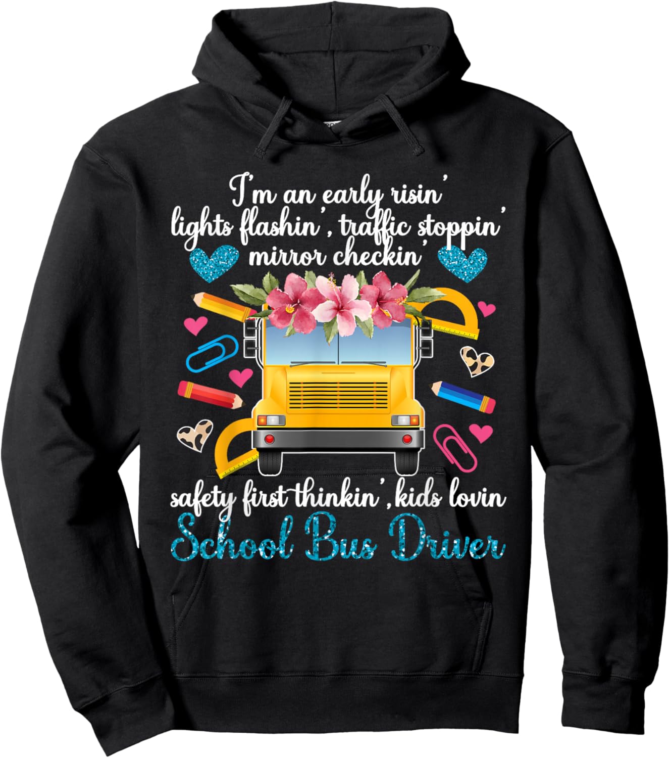 School Bus Driver Appreciation Bus Driver Hoodie - Hoodie | Black