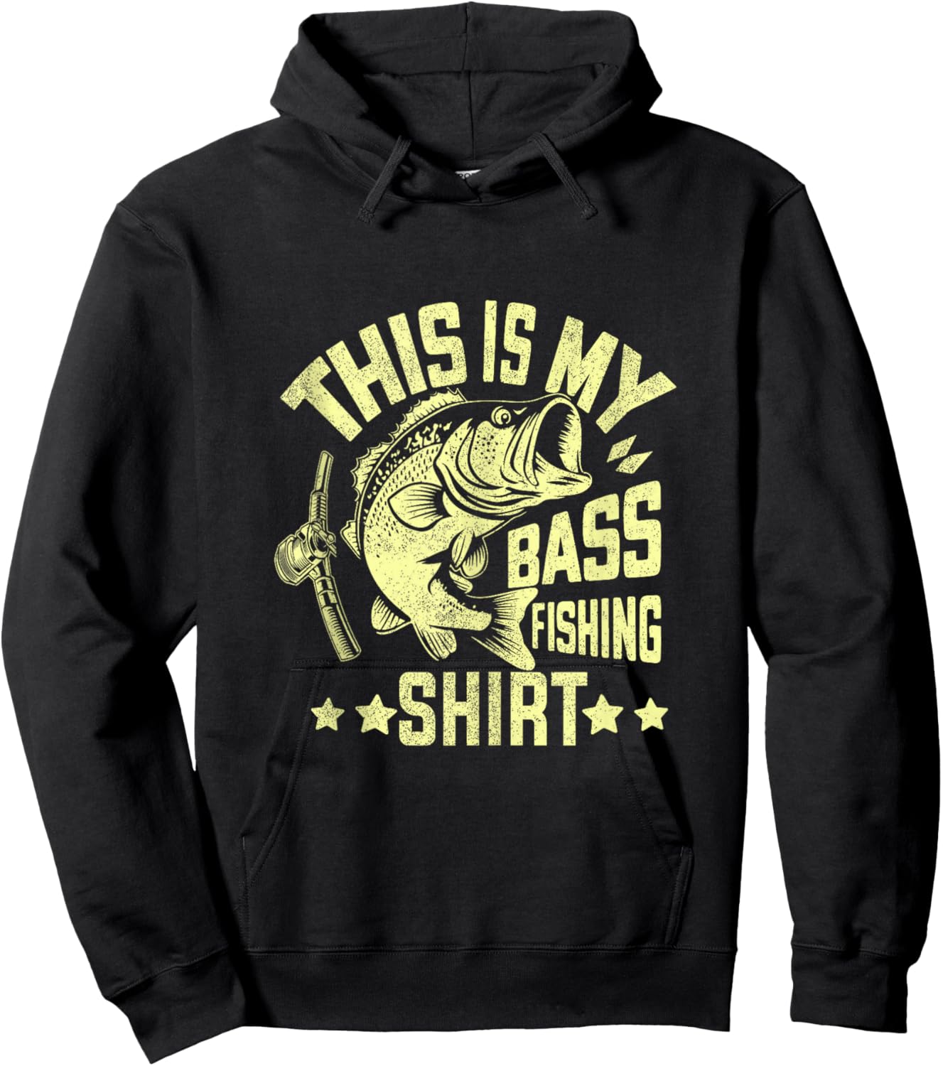 This Is My Bass Fishing Shirt Bass Fishing Hoodie - Hoodie | Black