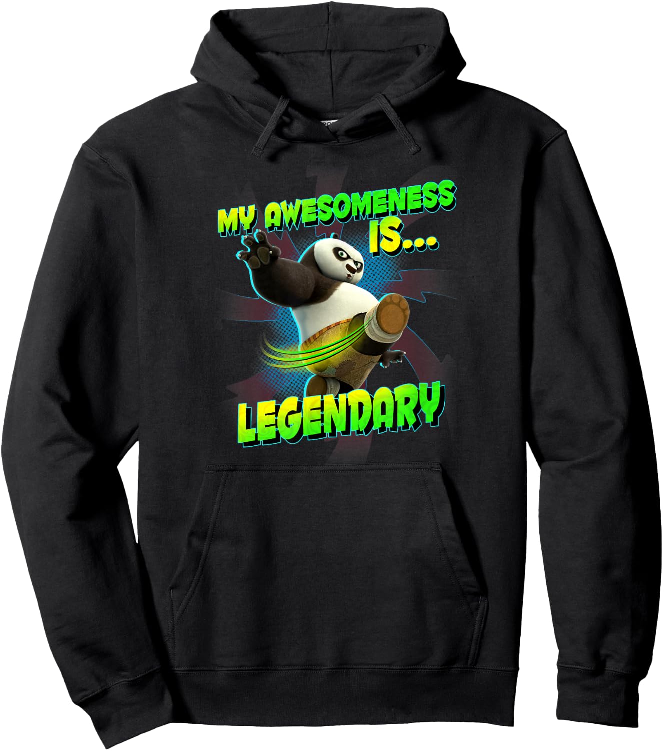 Kung Fu Panda My Awesomeness is Legendary Po Hoodie - Hoodie | Black