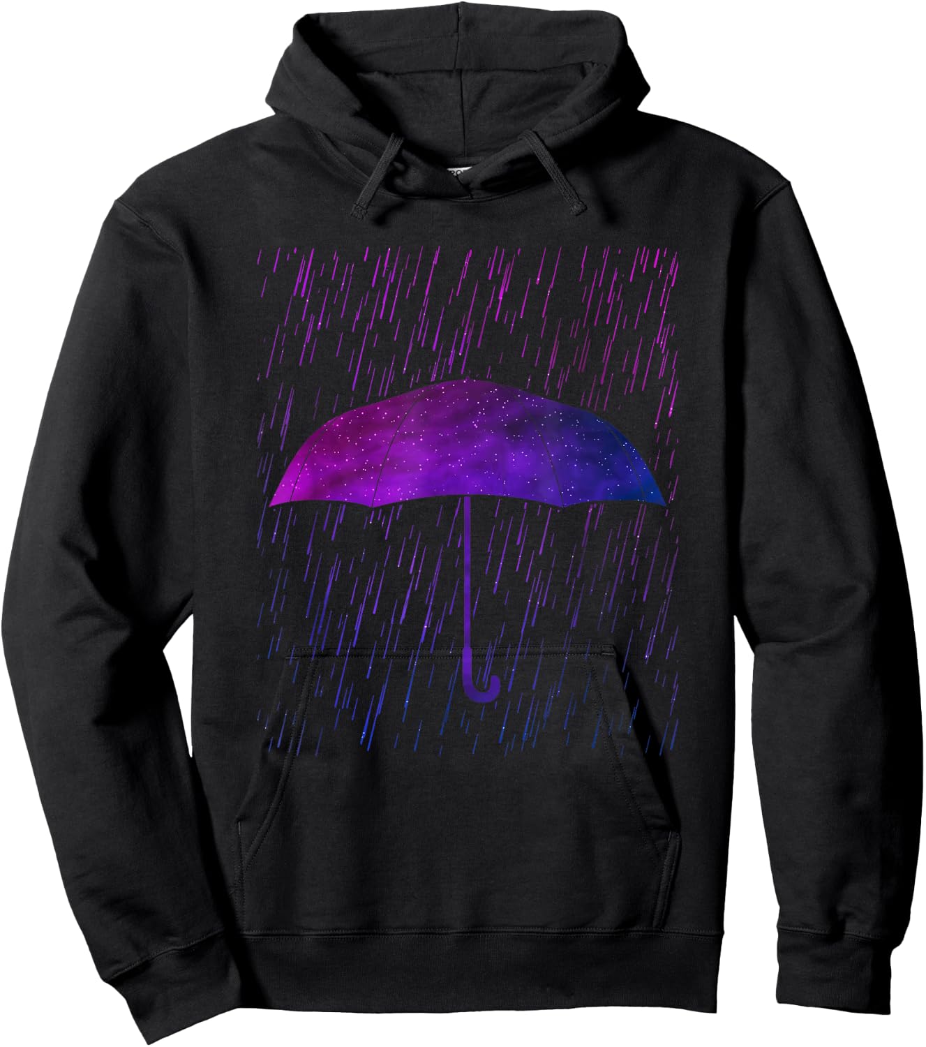 Rain Purple Umbrella Violet Favorite Color Hoodie - Hoodie | Black