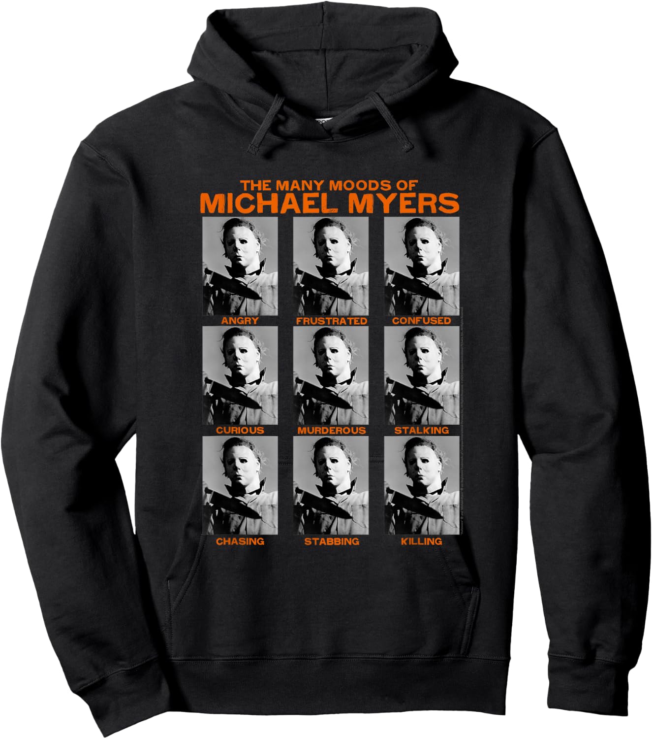 Halloween Many Moods of Michael Myers Small Hoodie - Hoodie | Black