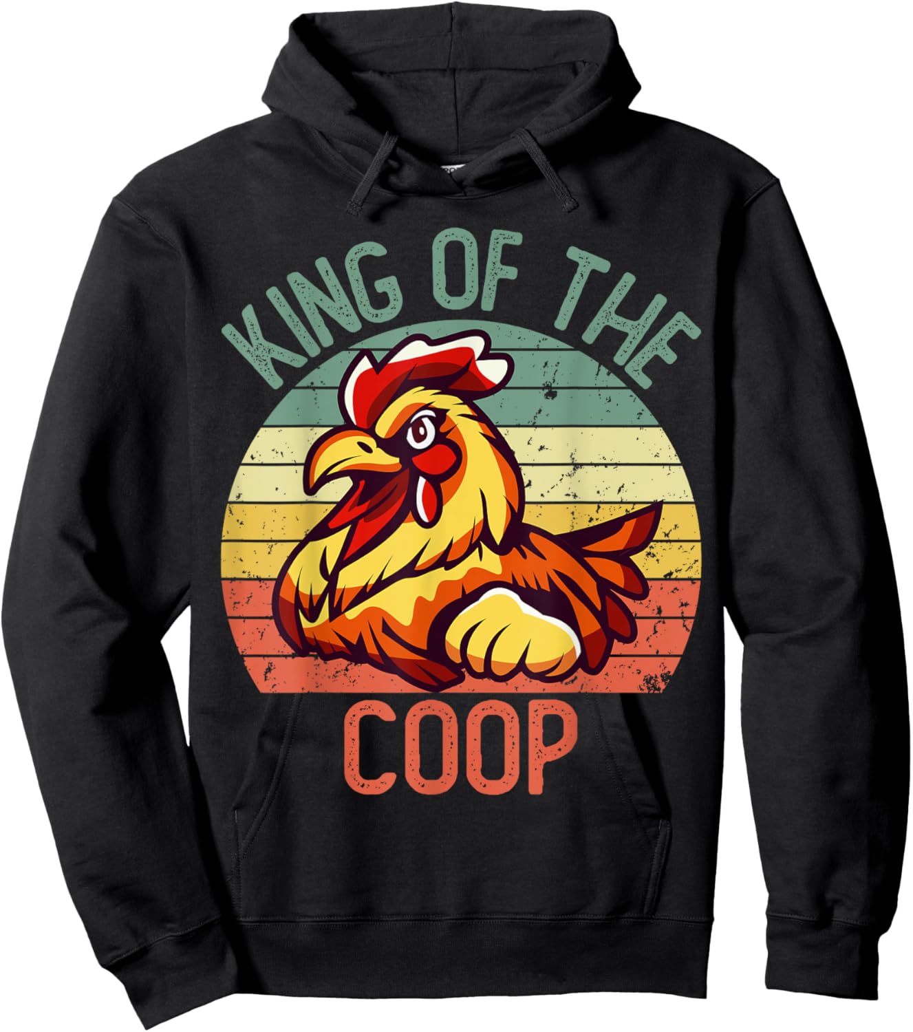 Hard Daddy Shirts Chicken King of the Coop Hoodie - Hoodie | Black