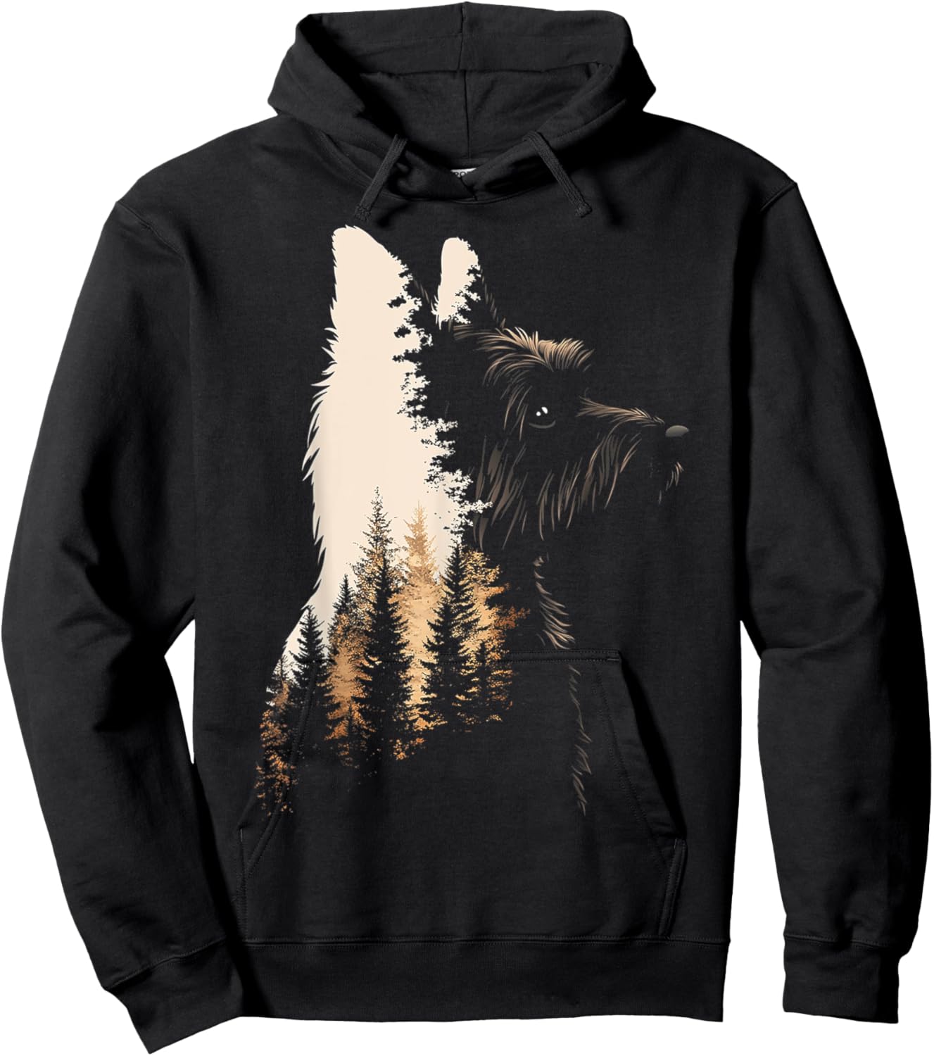 Cairn Terrier Dog Graphic Pet Art Cairn Terrier Hoodie - Hoodie | Black