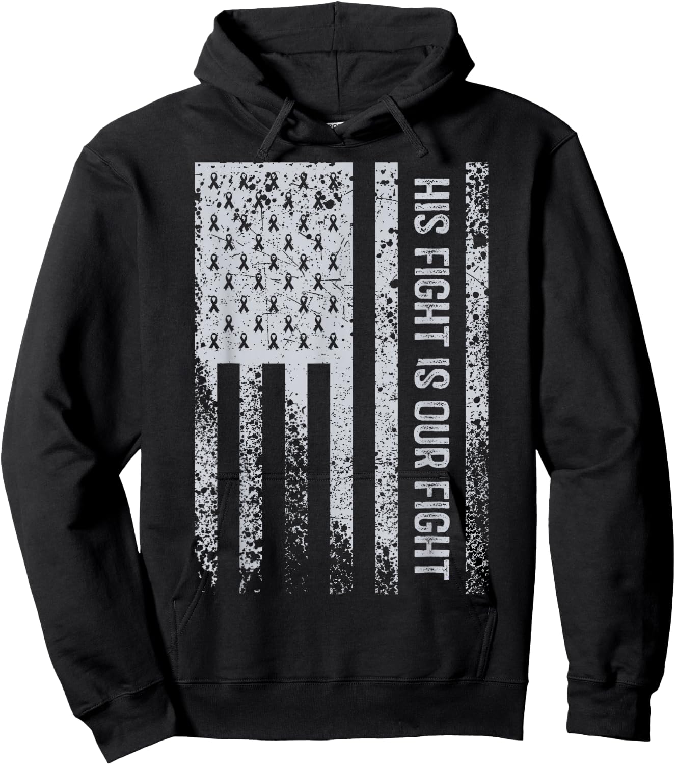 His Fight Is Our Fight Parkinsons Disease Awareness Hoodie - Hoodie | Black