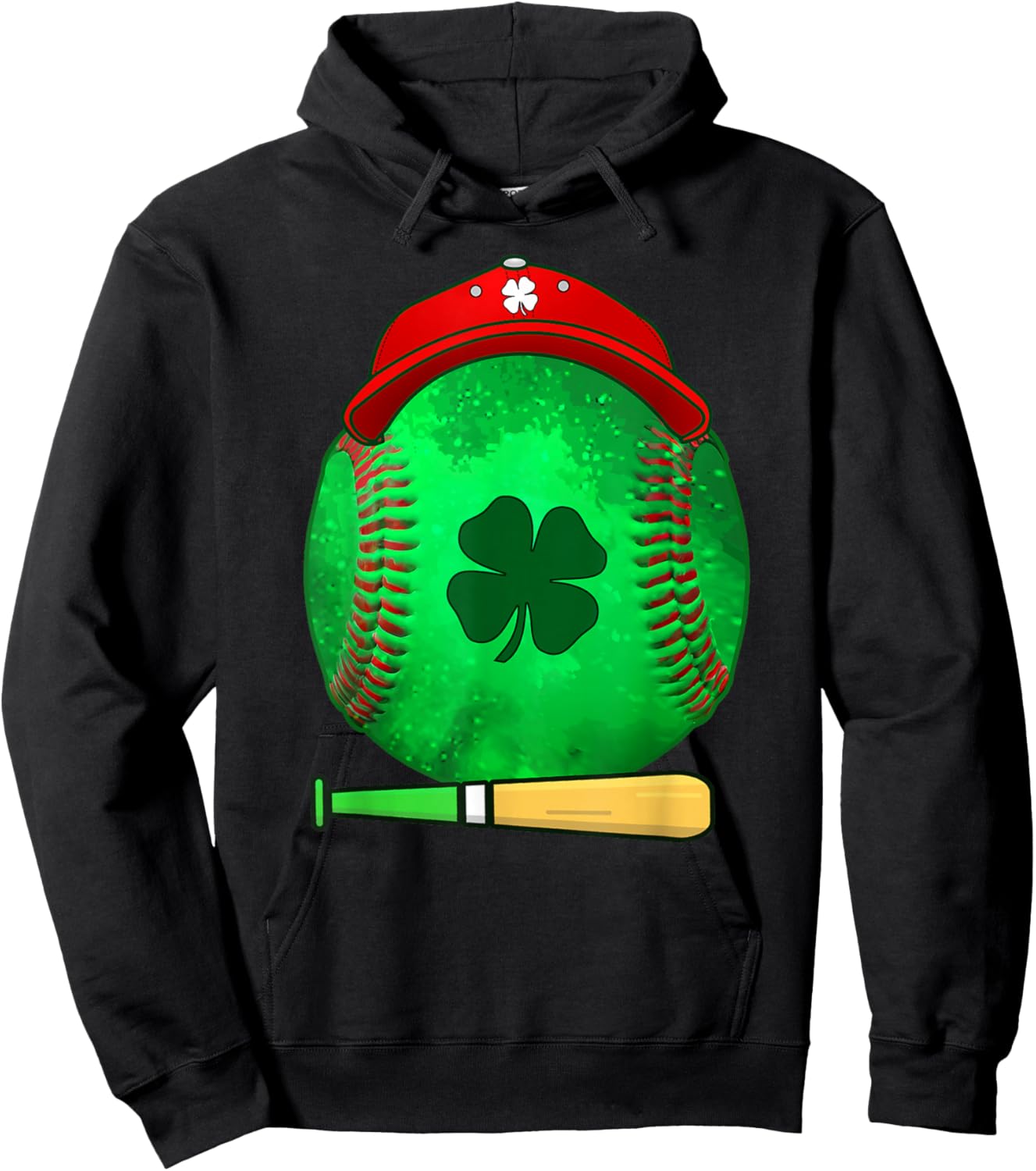 St Patricks day Shamrock Baseball Irish for boys kids men Hoodie - Hoodie | Black