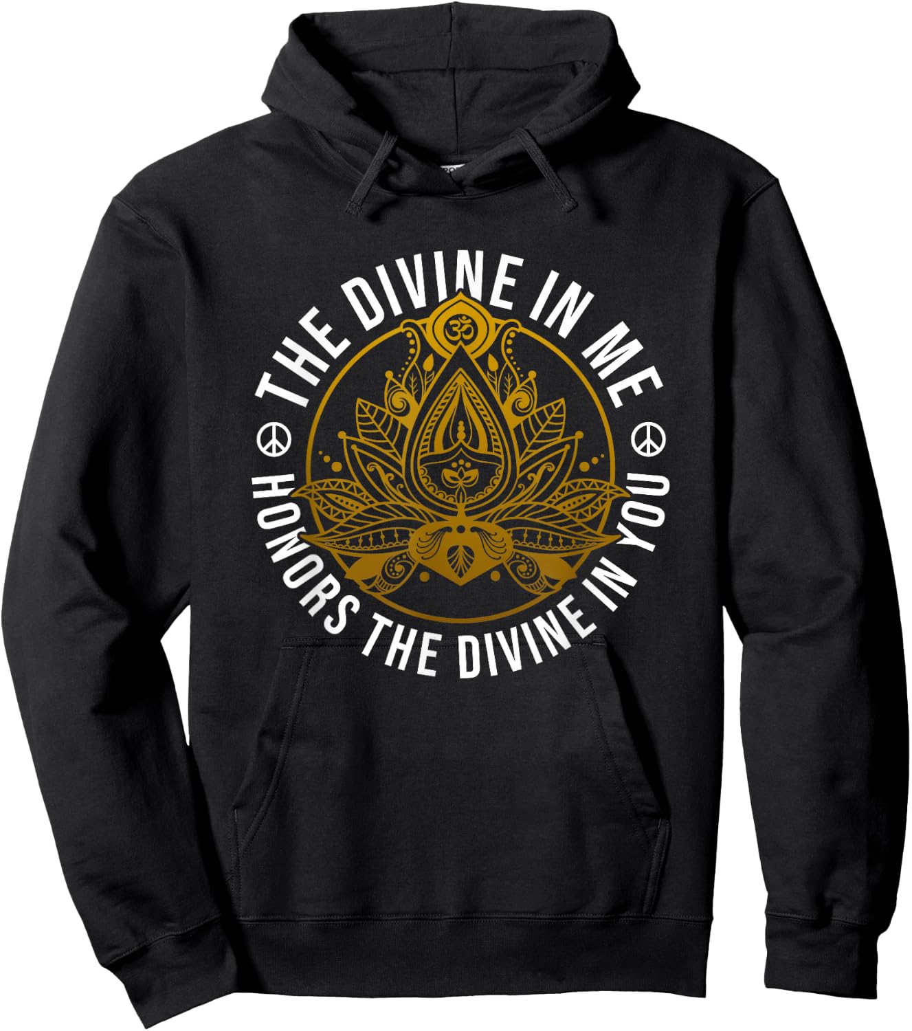 The Divine In Me Positive Message Spiritual Yoga Meditation Hoodie - Hoodie | Black
