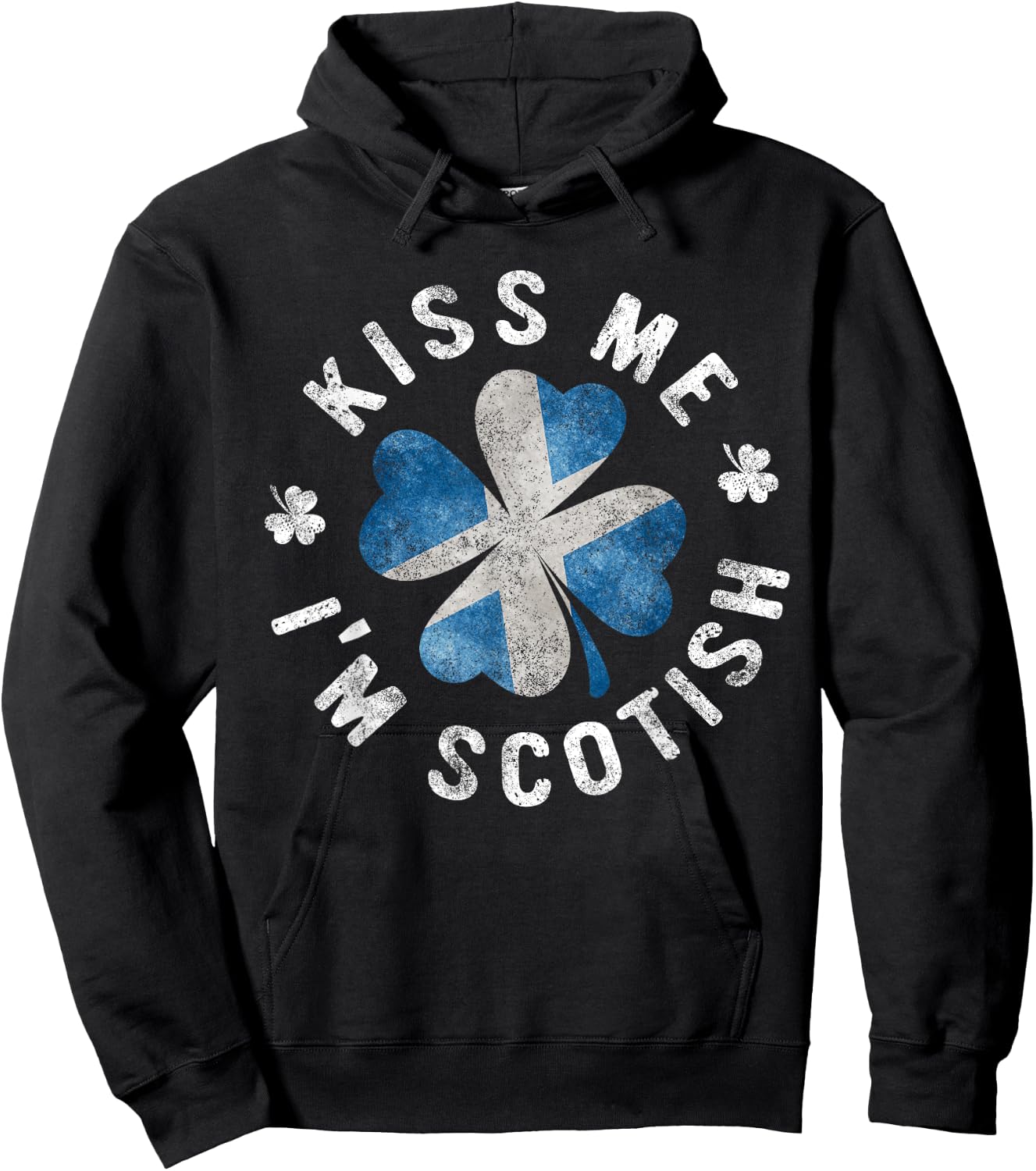 Kiss Me I'm Scottish St Patrick's Day Scotland Gift Hoodie - Hoodie | Black
