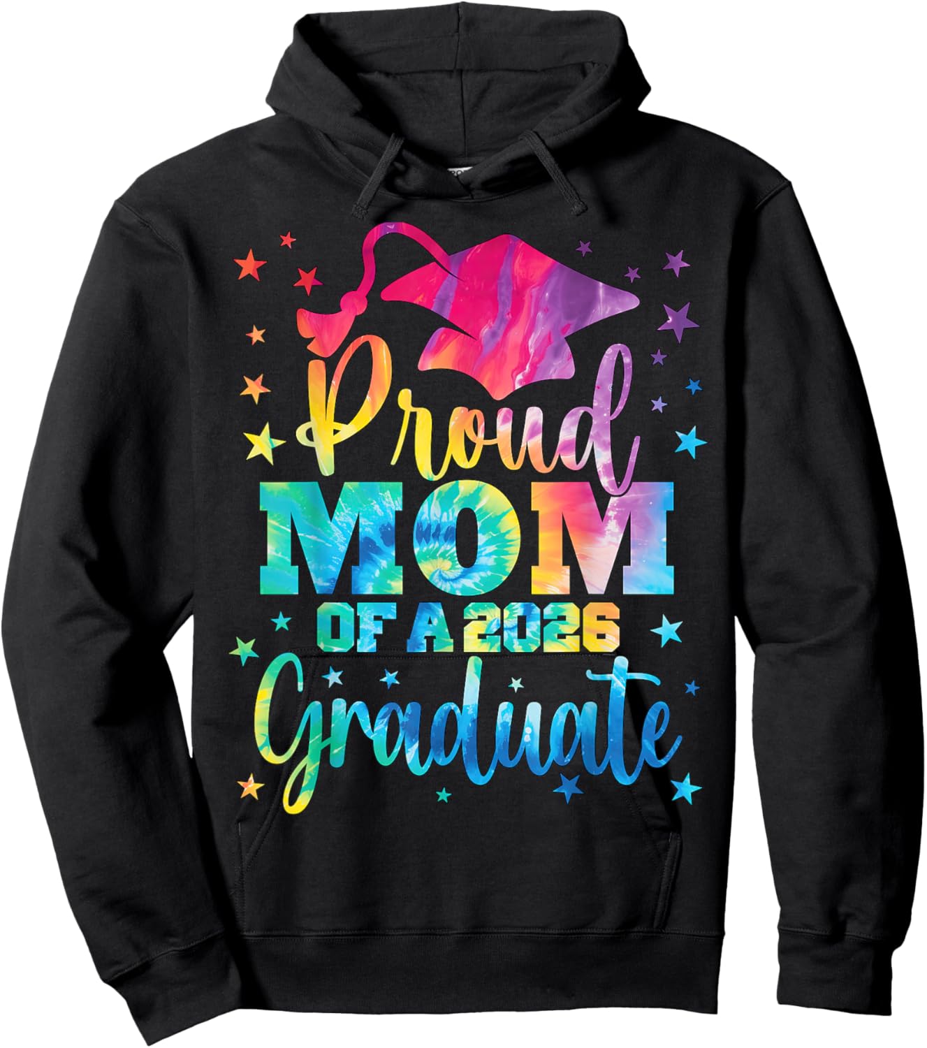 Proud Mom of A Class of 2026 Graduate Senior Graduation Hoodie - Hoodie | Black