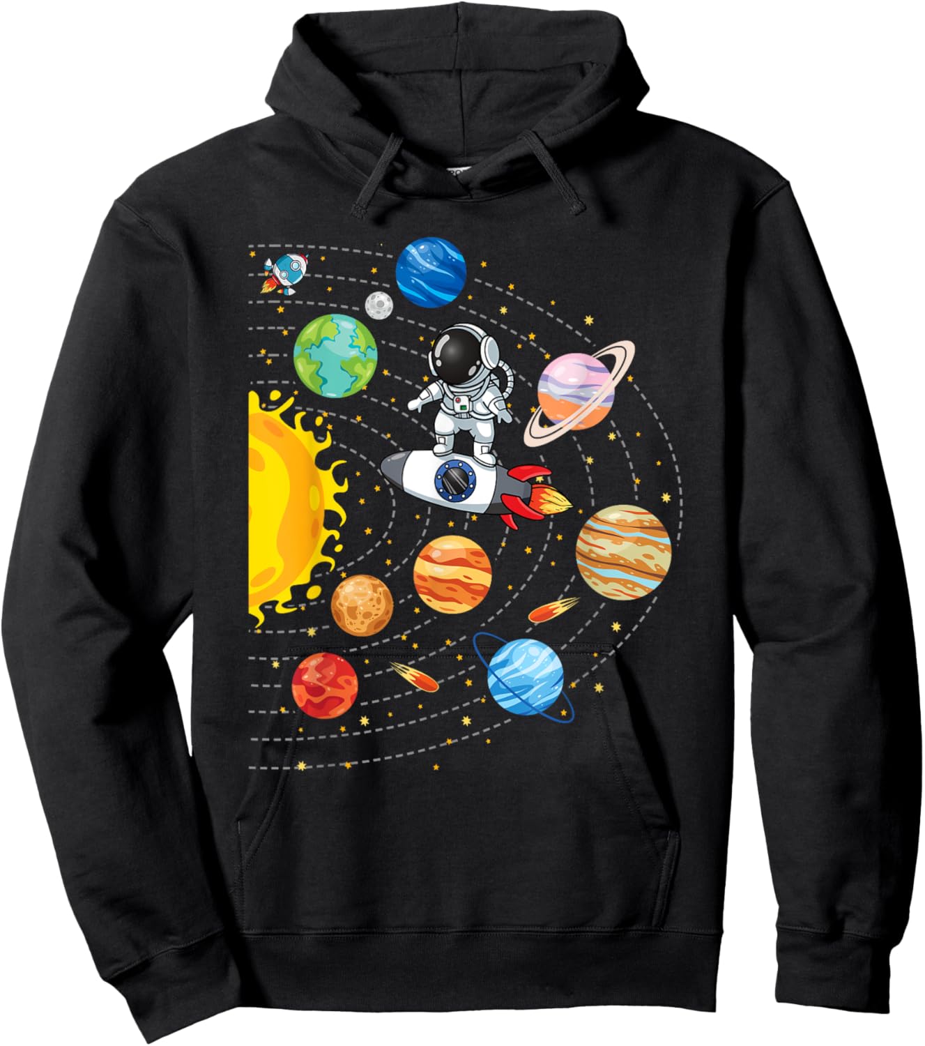 Solar System Planets Science Space Astronaut Universe Galaxy Hoodie - Hoodie | Black