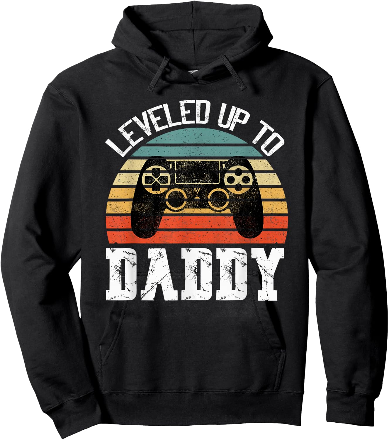 New Dad Fathers day Leveled up to Daddy Hoodie - Hoodie | Black