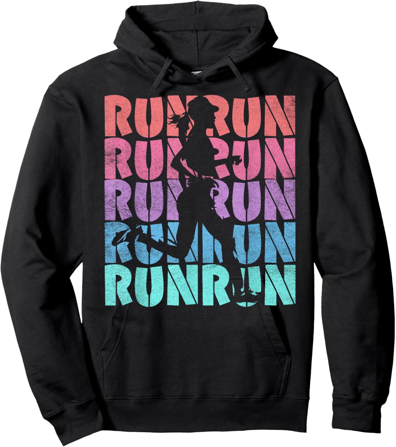 Run Runner Marathon Cross Country Running Motivational Hoodie - Hoodie | Black