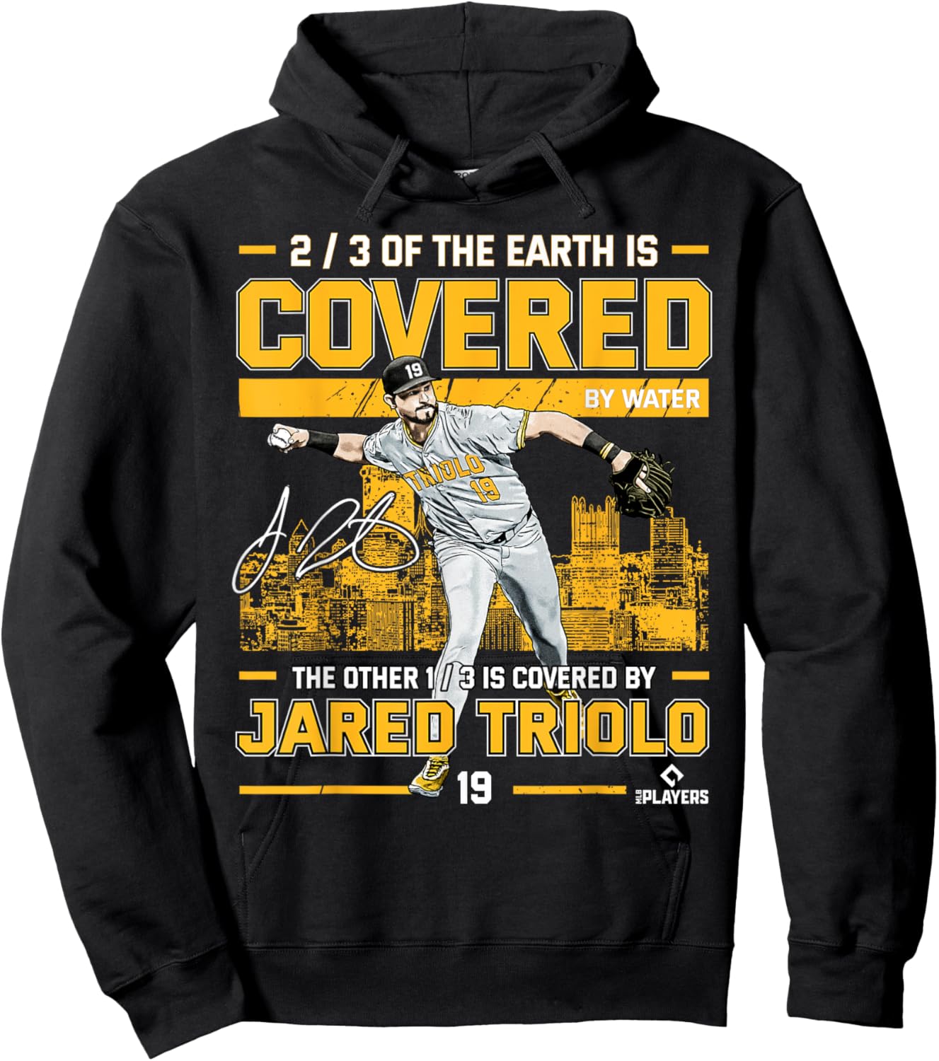 Covered Jared Triolo Pittsburgh Baseball MLBPA Hoodie - Hoodie | Black
