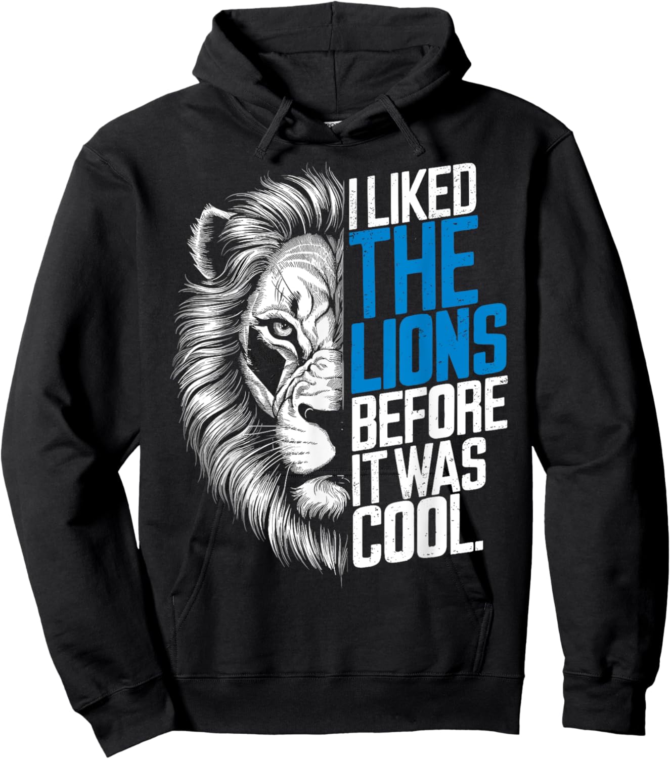I Liked The Lions Before It Was Cool Hoodie - Hoodie | Black