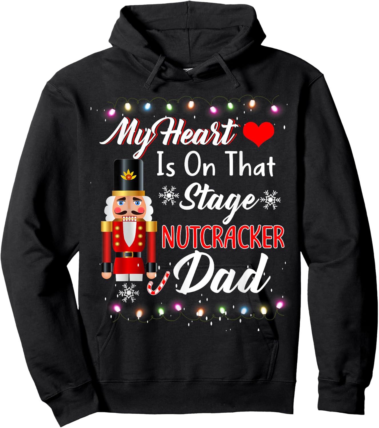 Nutcracker Dad Christmas Family - Love Ballet Dance Dad Hoodie - Hoodie | Black