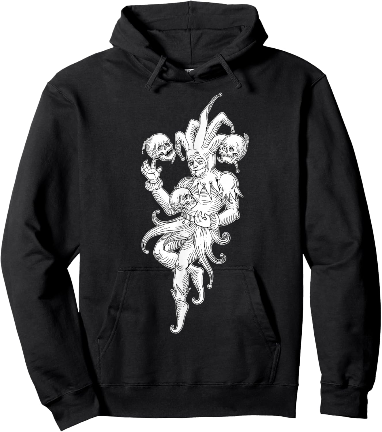 Jester Juggling Skulls Hoodie - Hoodie | Black
