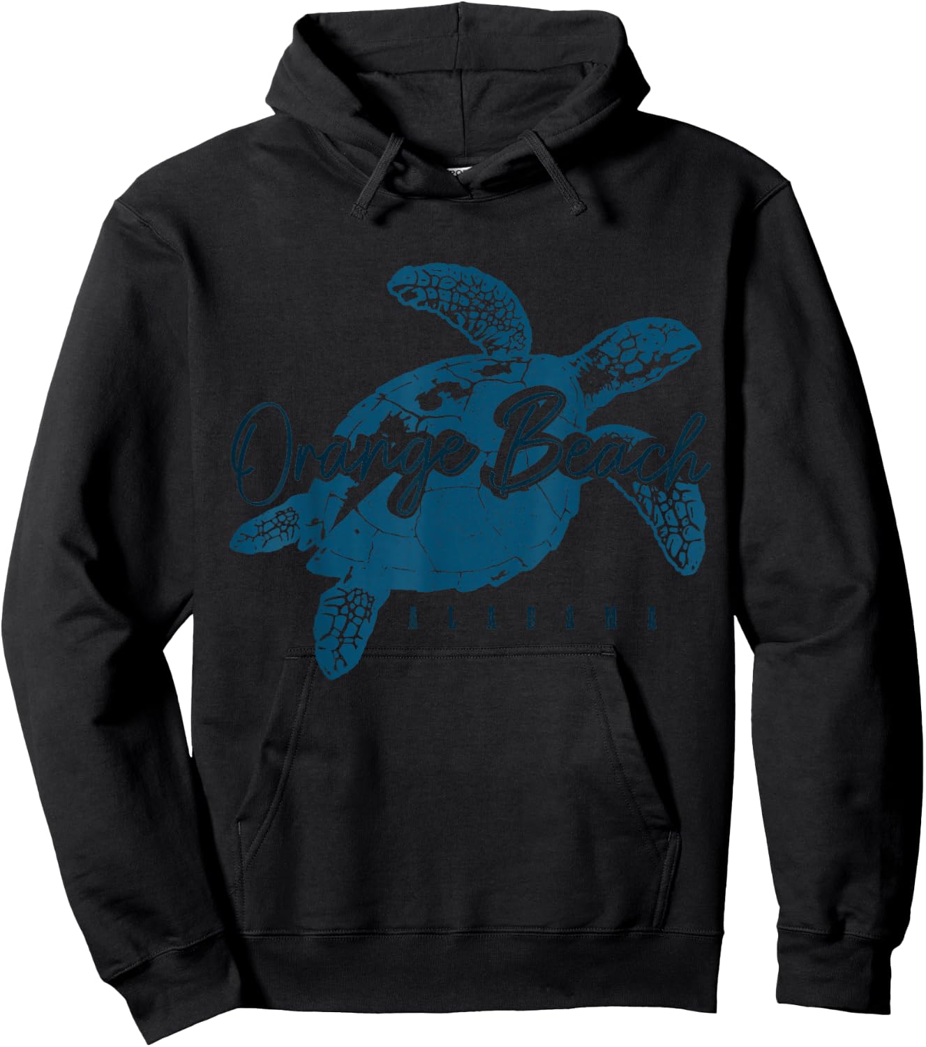 Orange Beach Alabama AL Sea Turtle Holiday Souvenir Hoodie - Hoodie | Black